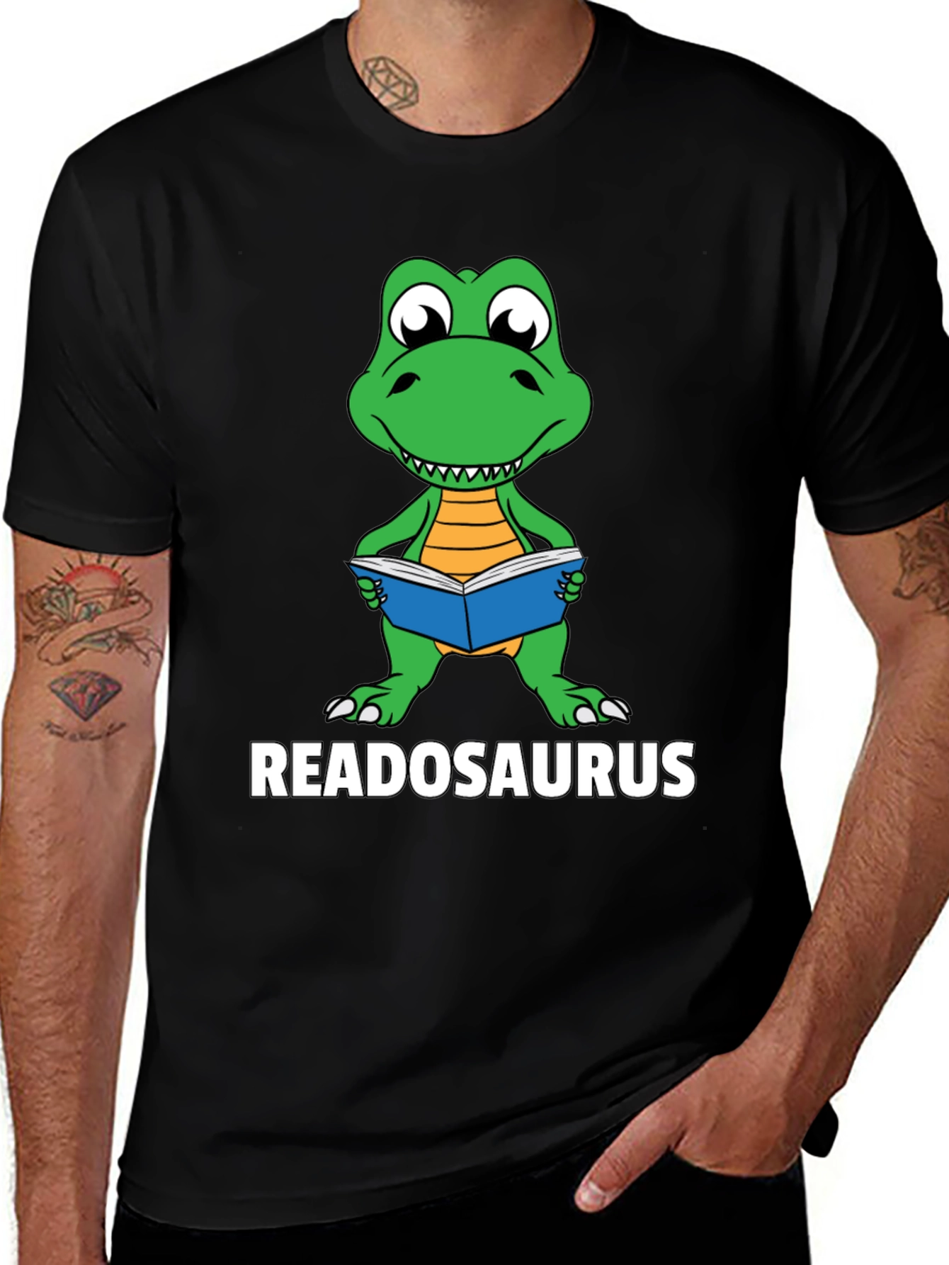 Variant 19 of Readosaurus T-Shirt - Book Loving Dinosaur Tee