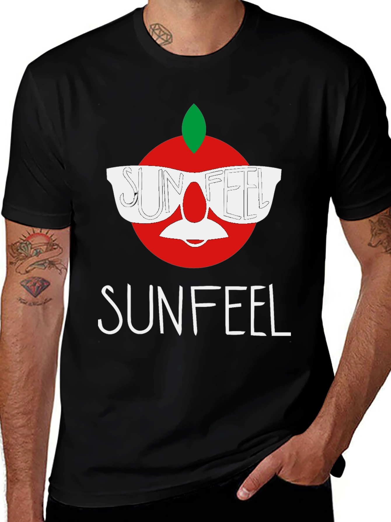 Variant 12 of Sunfeel T-Shirt - Funny Apple Design