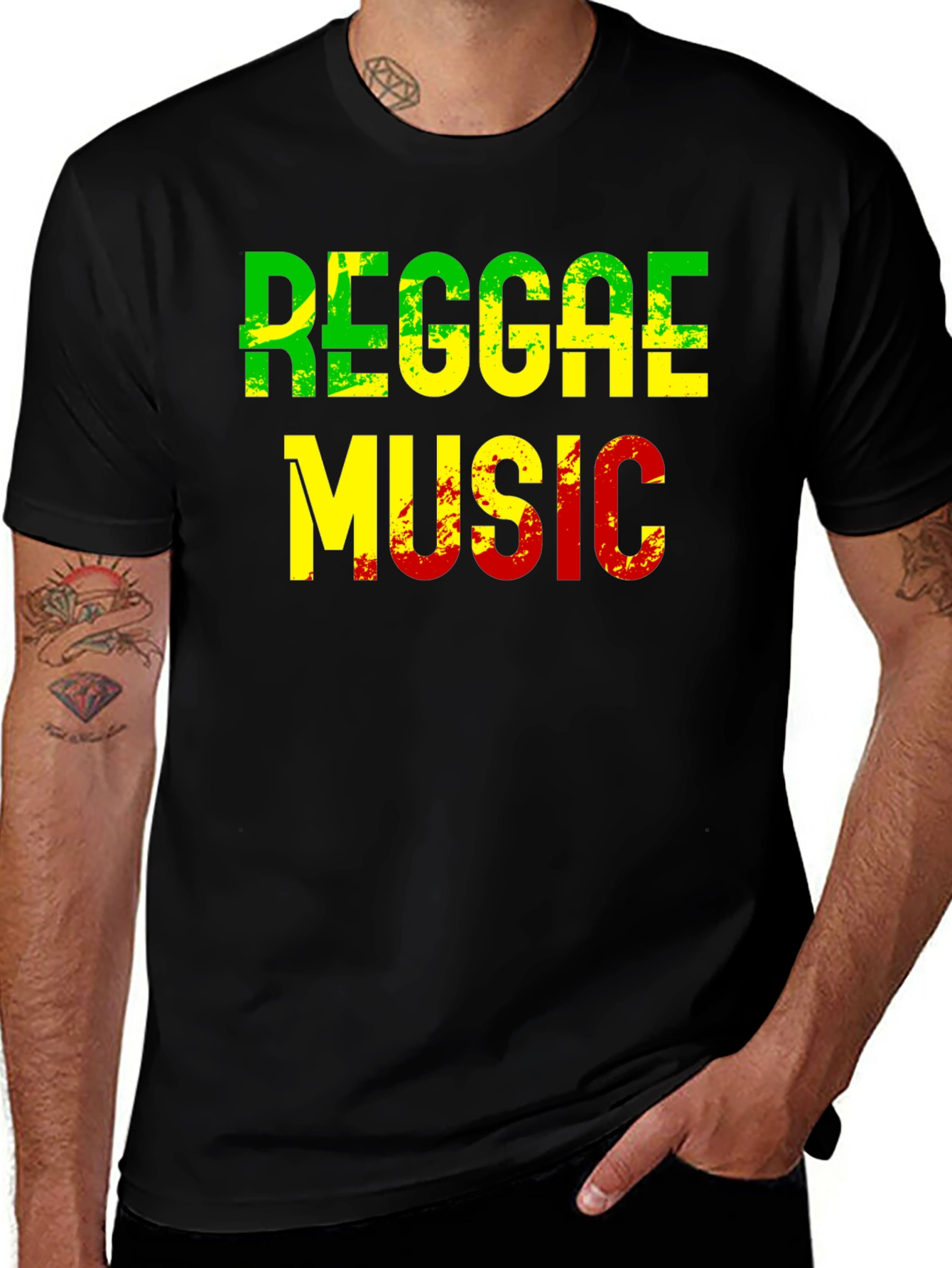 Variant 23 of Reggae Music T-Shirt: Rasta Colors
