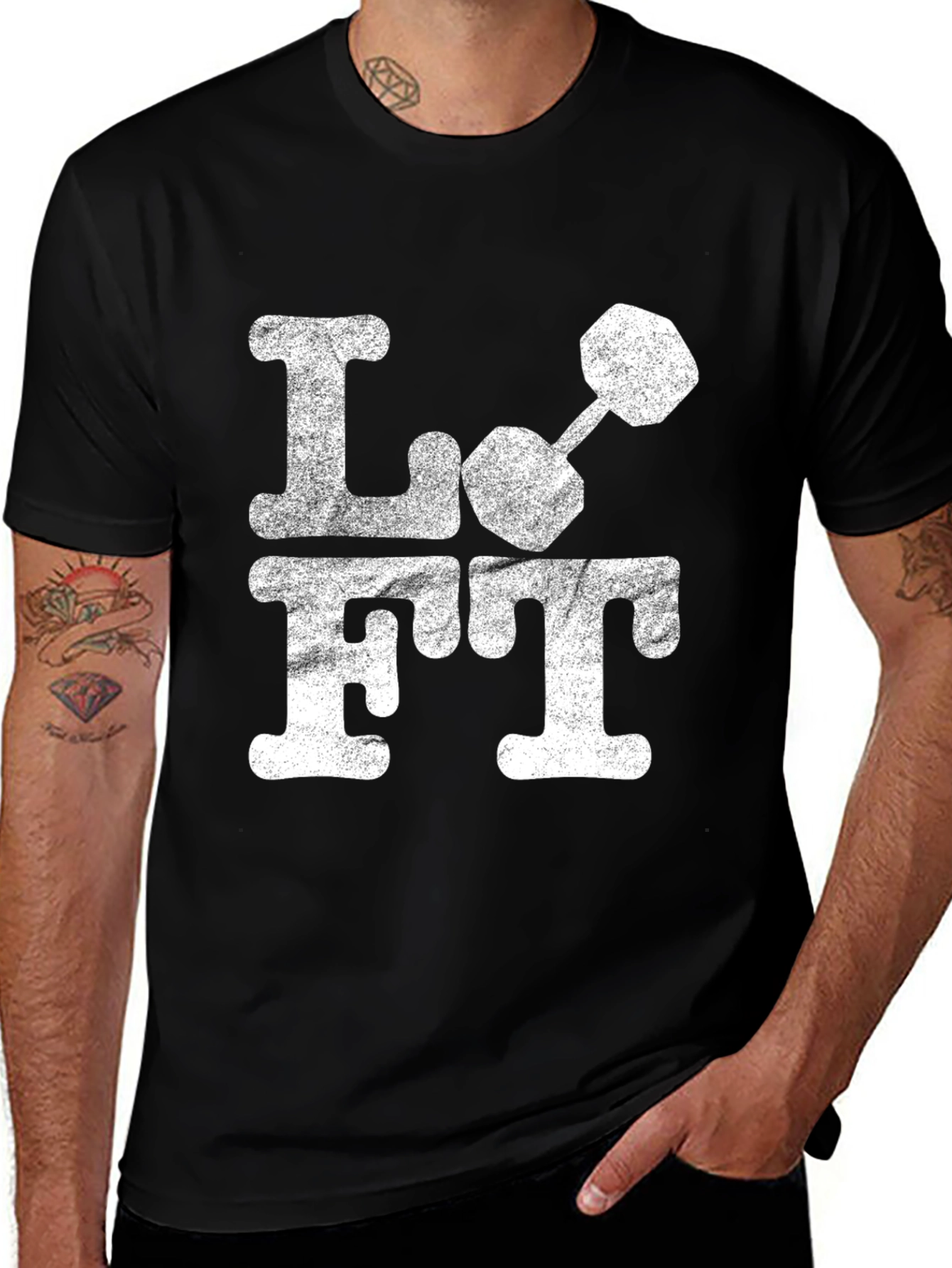 Variant 17 of Lift Heavy T-Shirt - Gym Workout Tee - Fitness Apparel