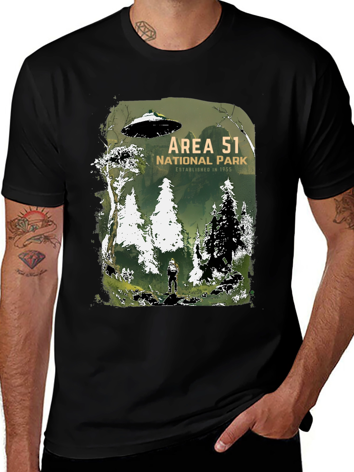Variant 25 of Area 51 National Park UFO Graphic Tee