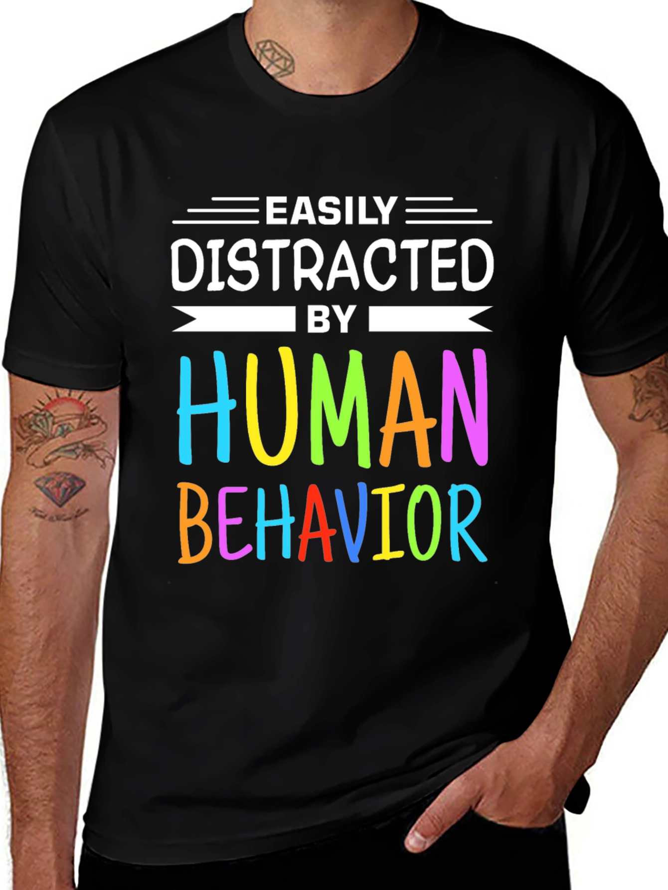 Variant 18 of Easily Distracted by Human Behavior T-Shirt