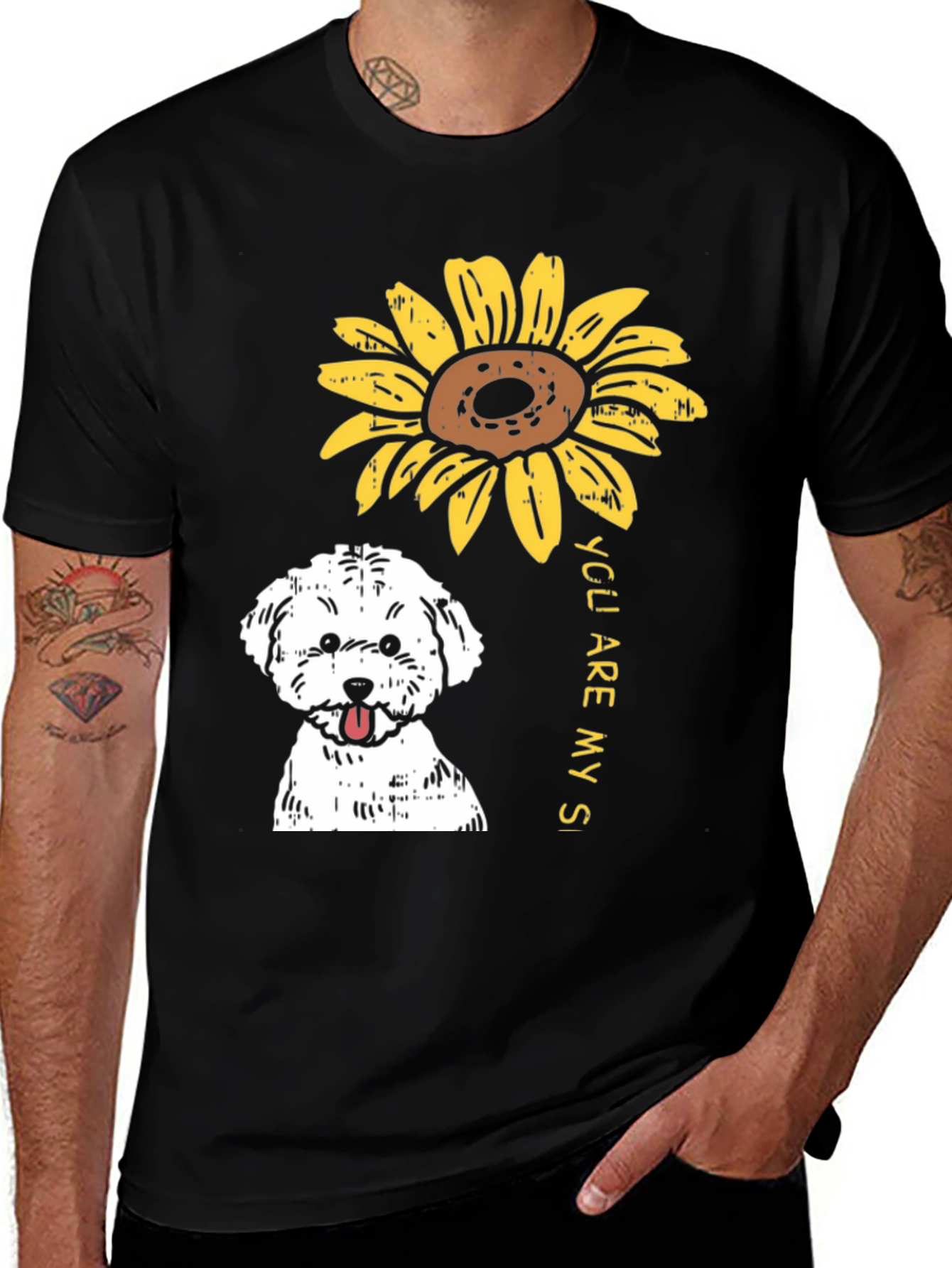 Variant 7 of Sunflower Dog T-Shirt - You Are My Sunshine