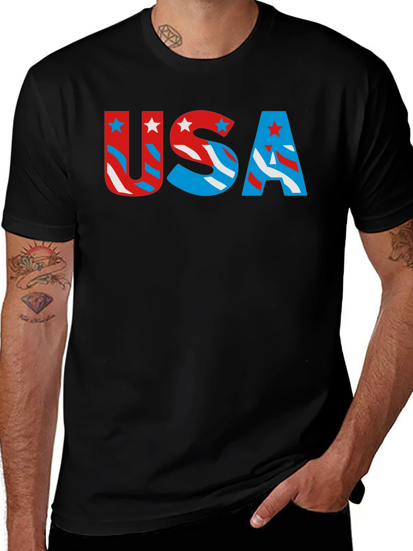 USA Patriotic T-Shirt - Stars and Stripes