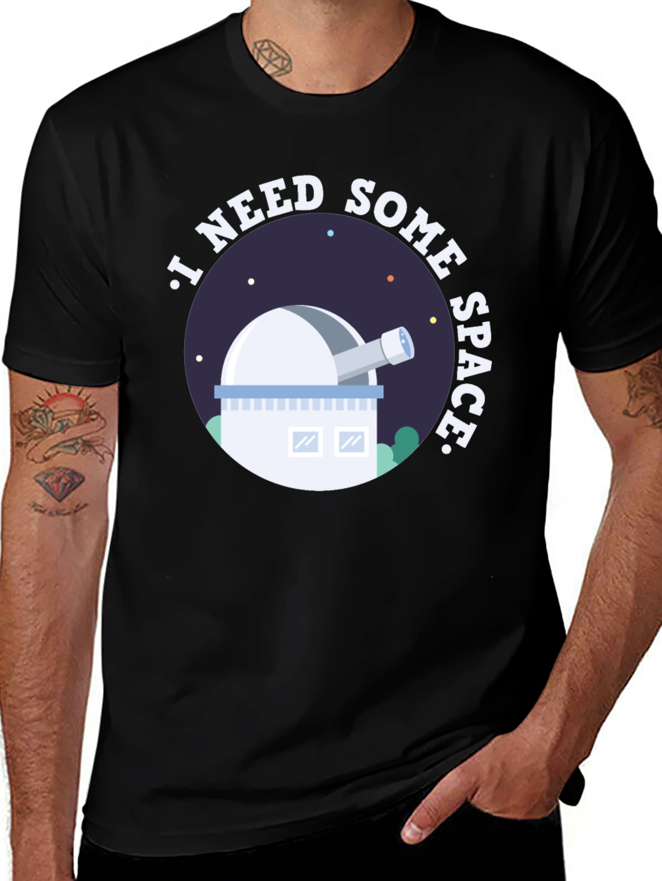 Variant 19 of I Need Some Space T-Shirt Astronomy Design