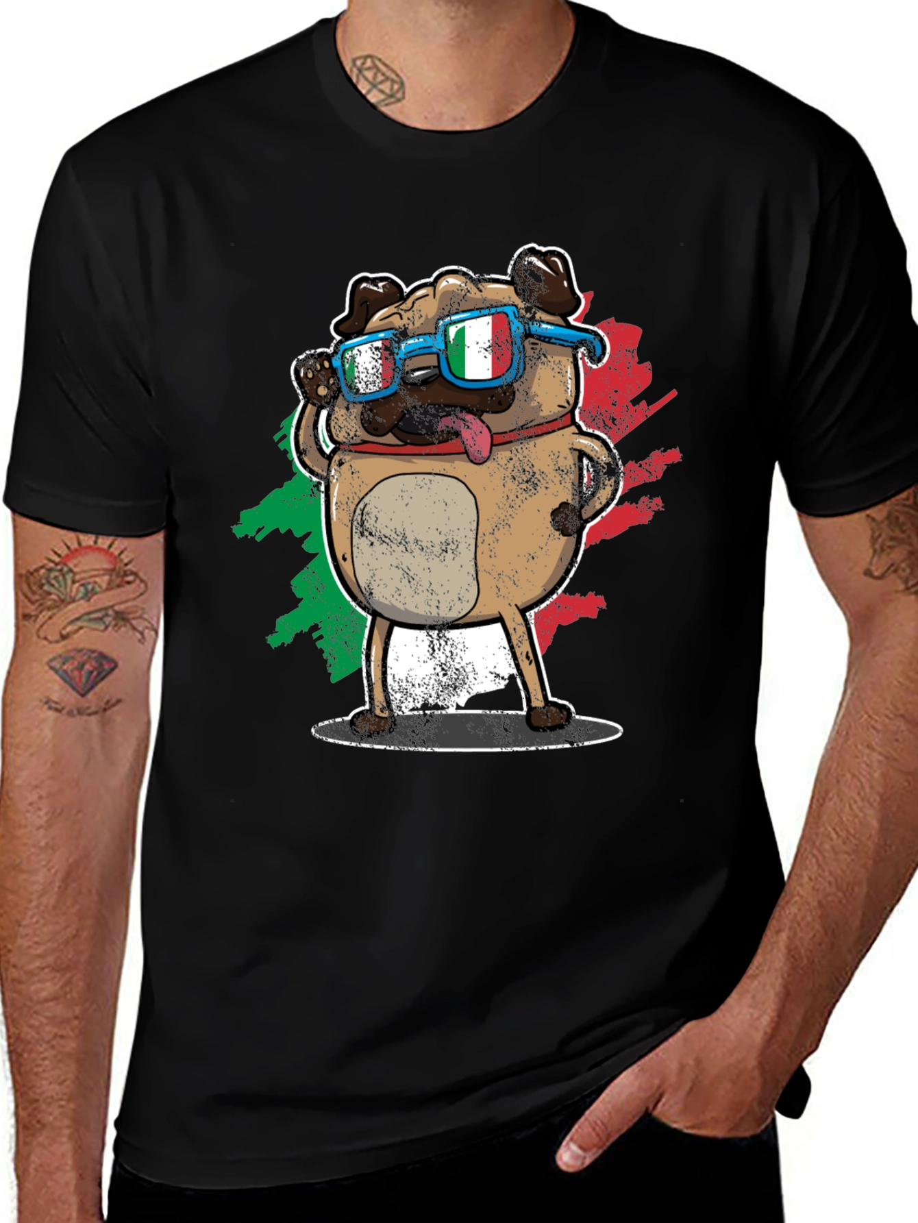 Variant 25 of Cool Italian Pug T-Shirt