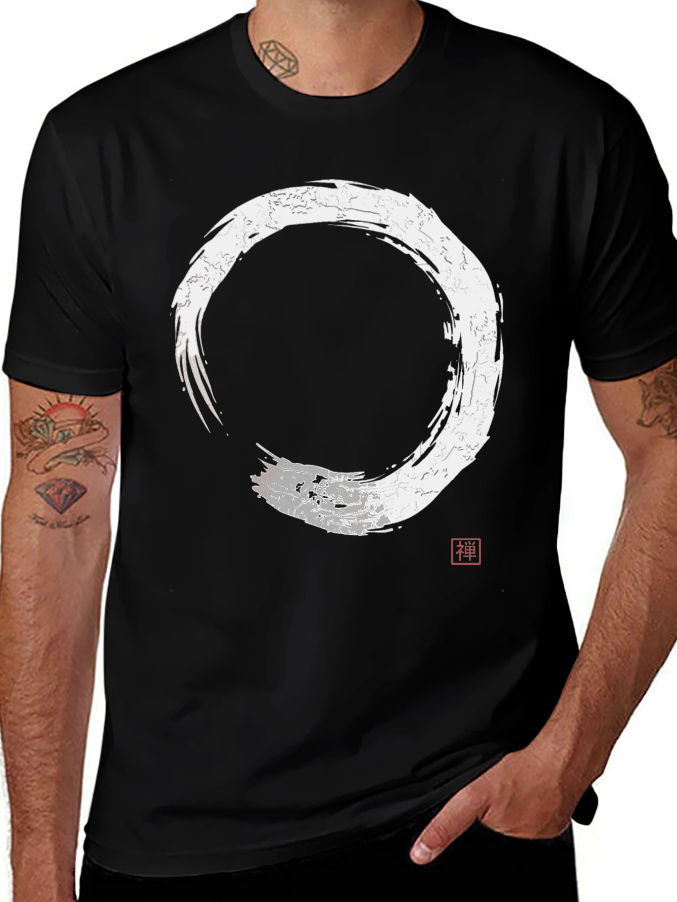 Variant 28 of Zen Circle Graphic Tee - Black