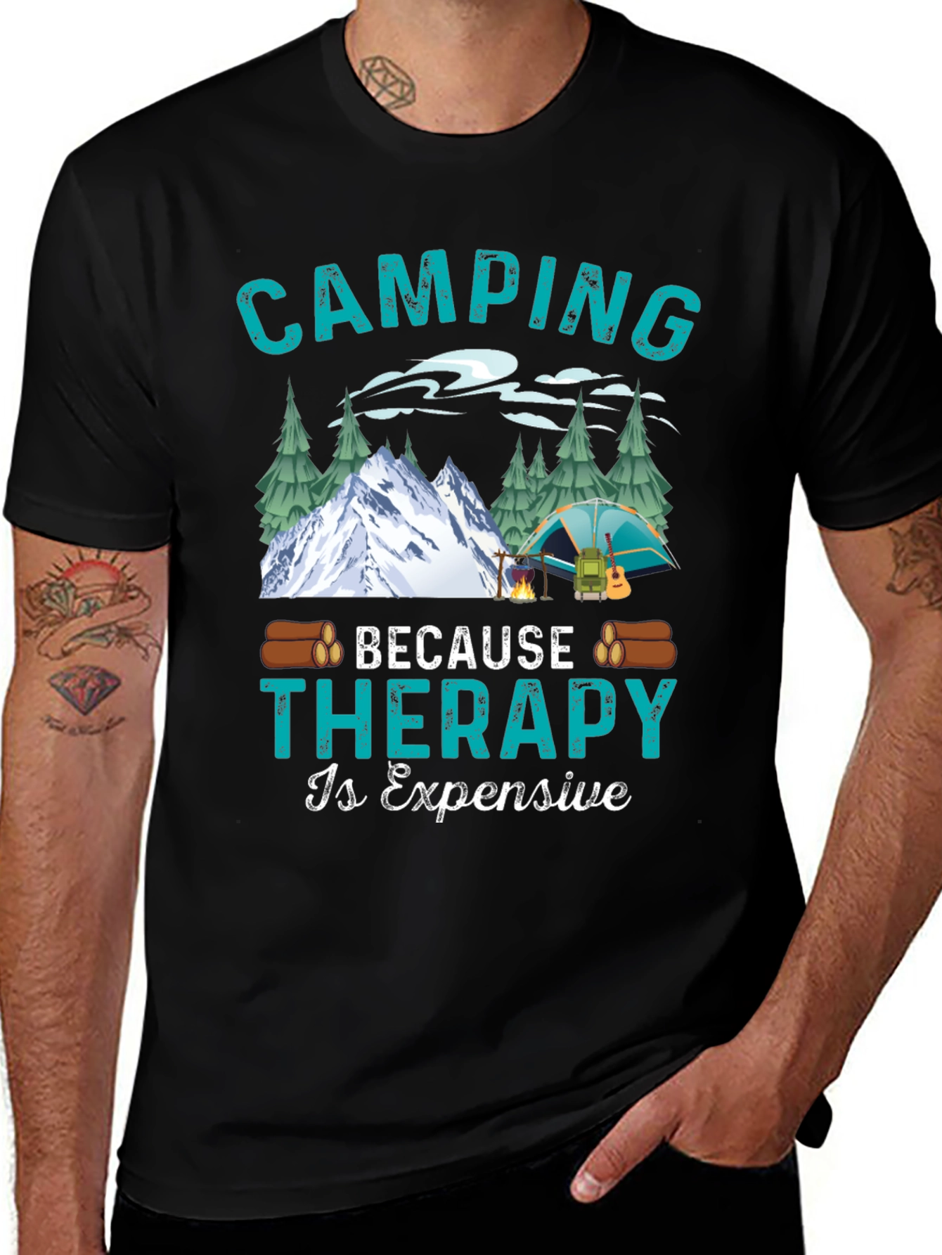 Variant 11 of Camping Because Therapy Is Expensive T-Shirt