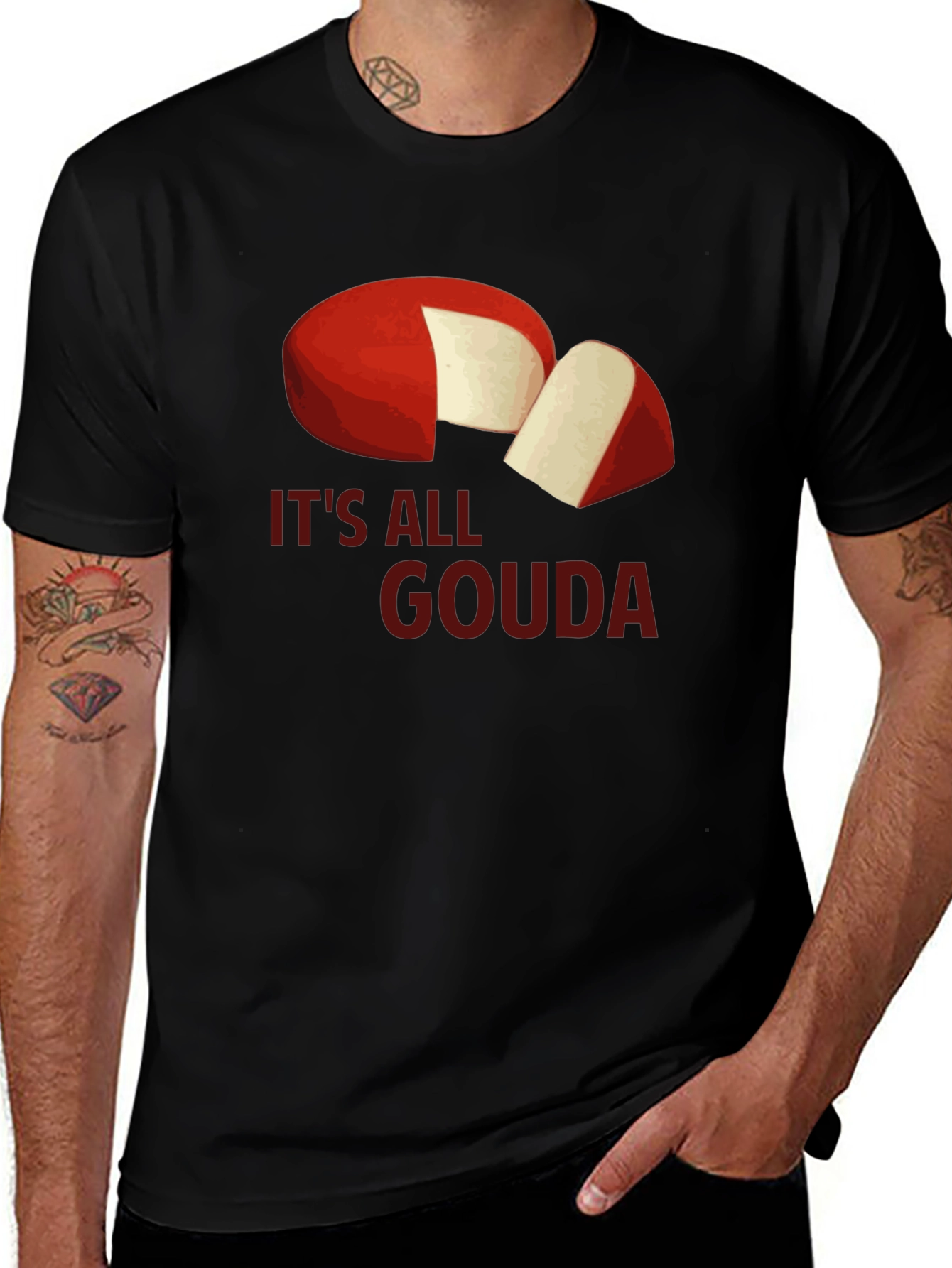 Variant 21 of It's All Gouda T-Shirt - Cheese Lover Tee