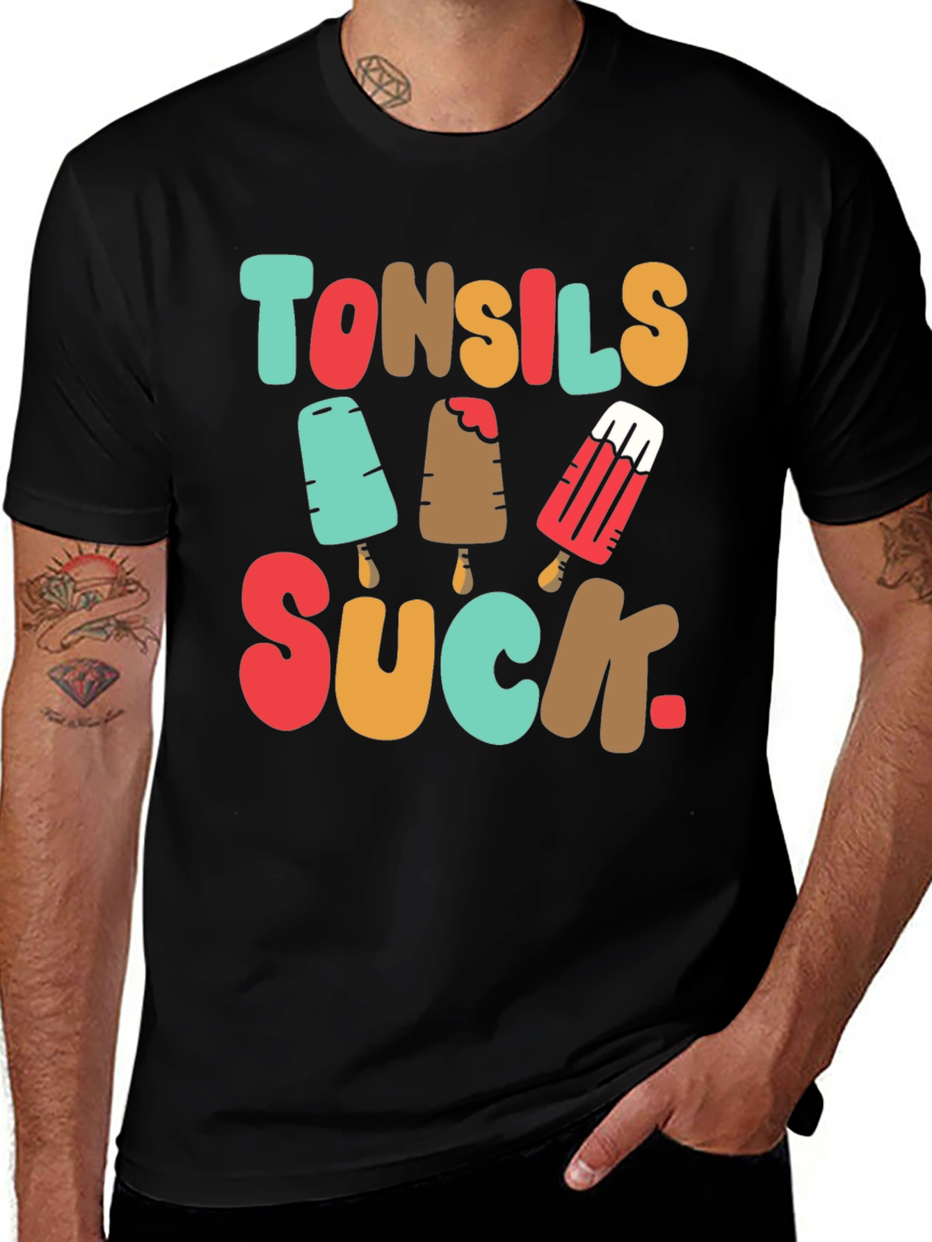 Variant 13 of Tonsils Suck Ice Cream Graphic Tee