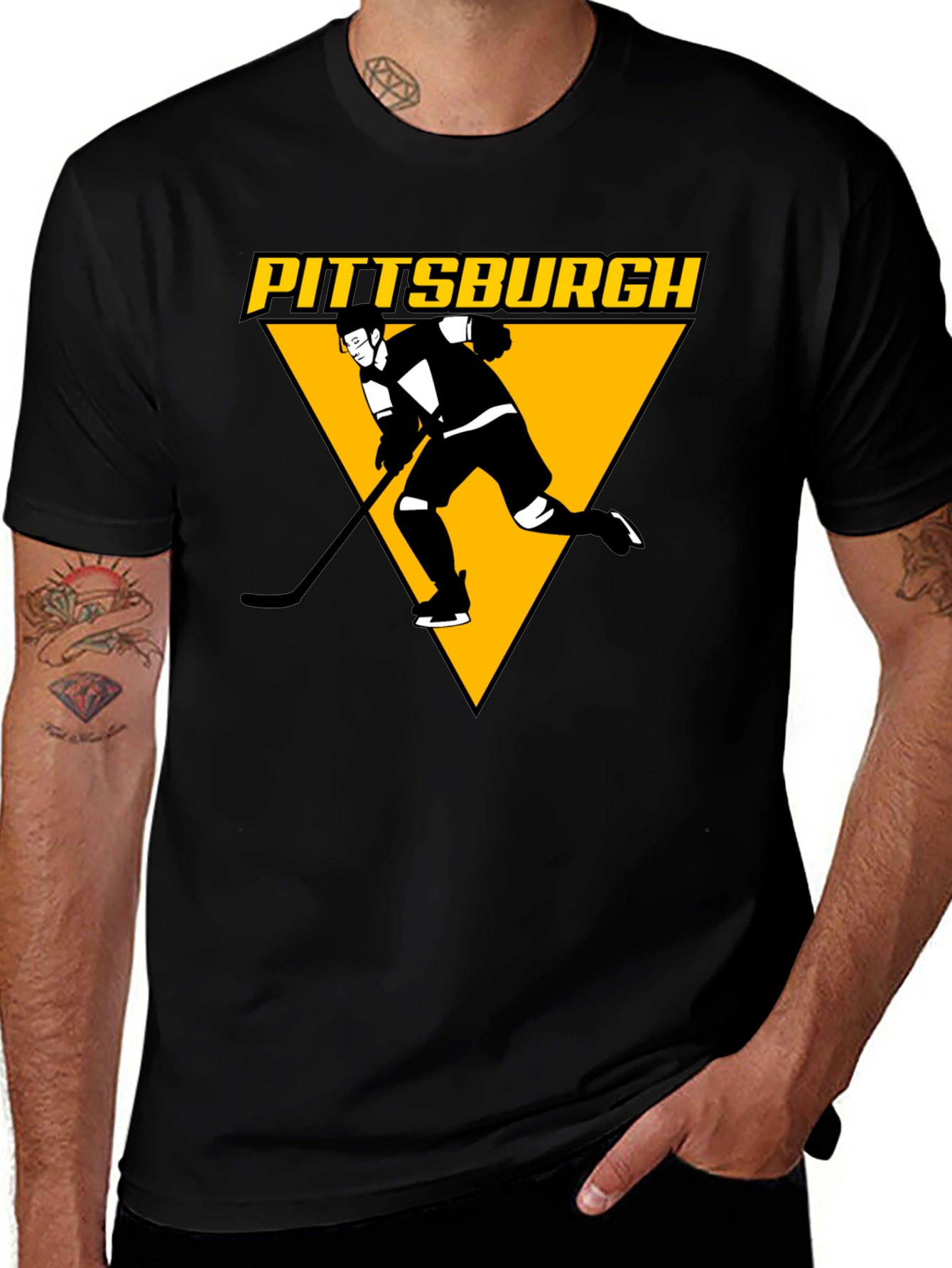 Pittsburgh Hockey Graphic Tee - Black