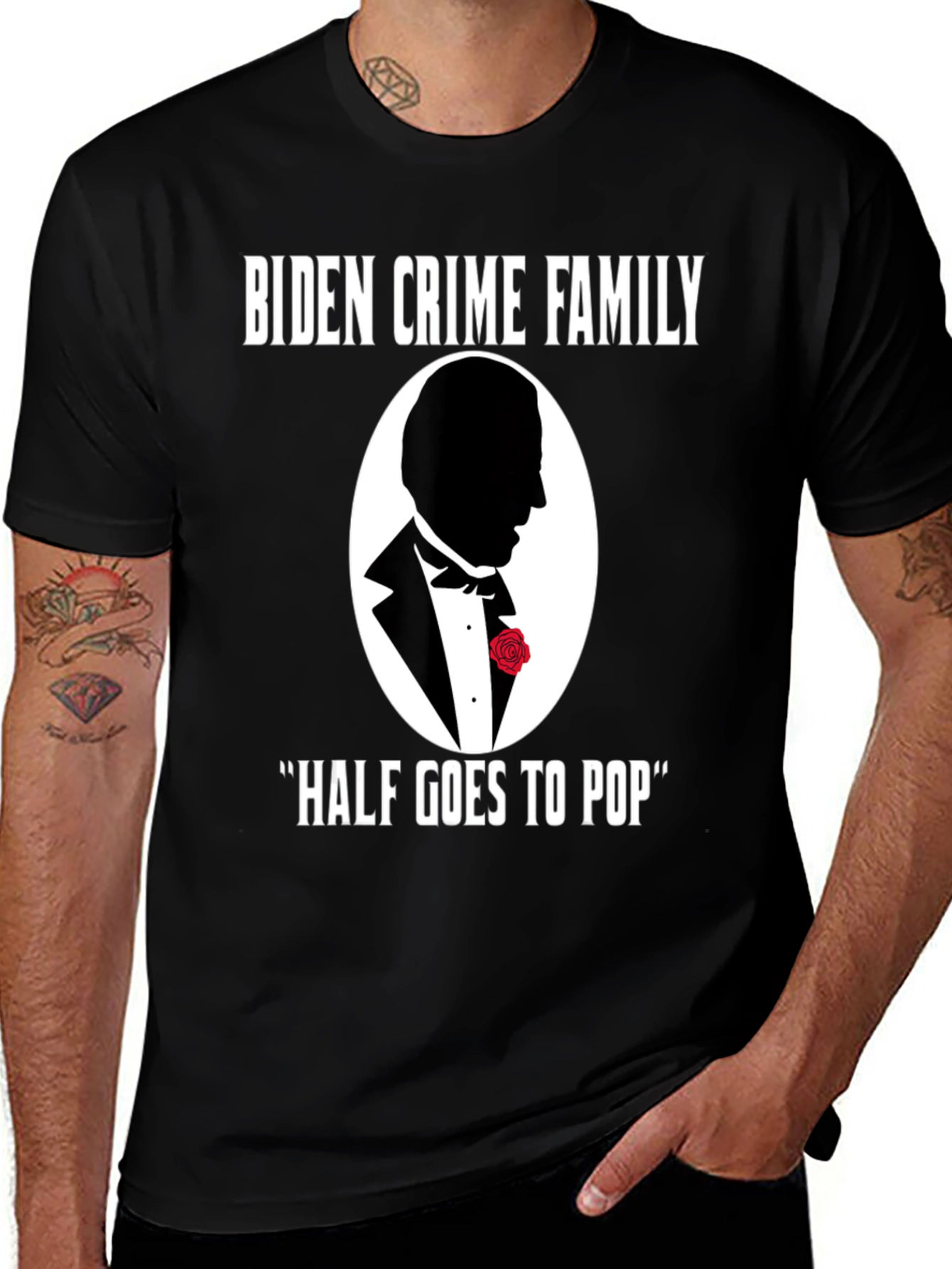 Variant 14 of Biden Crime Family "Half Goes to Pop" T-Shirt