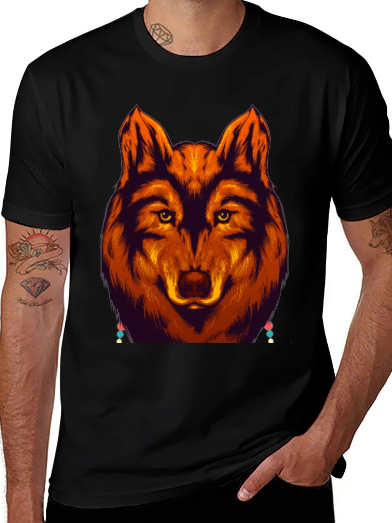 Wolf Graphic Tee - Bold Animal Design