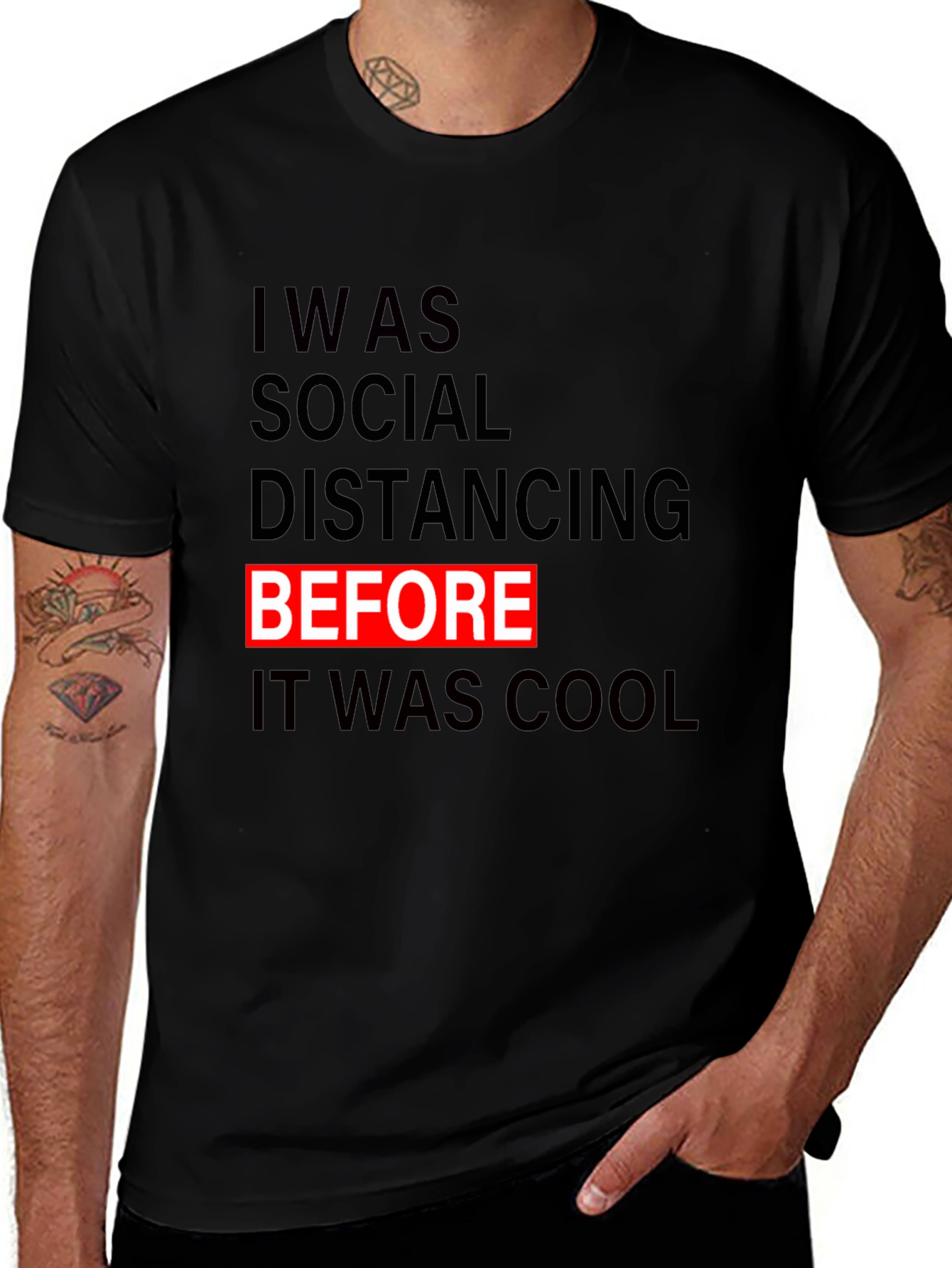 Variant 5 of Social Distancing Before It Was Cool T-Shirt