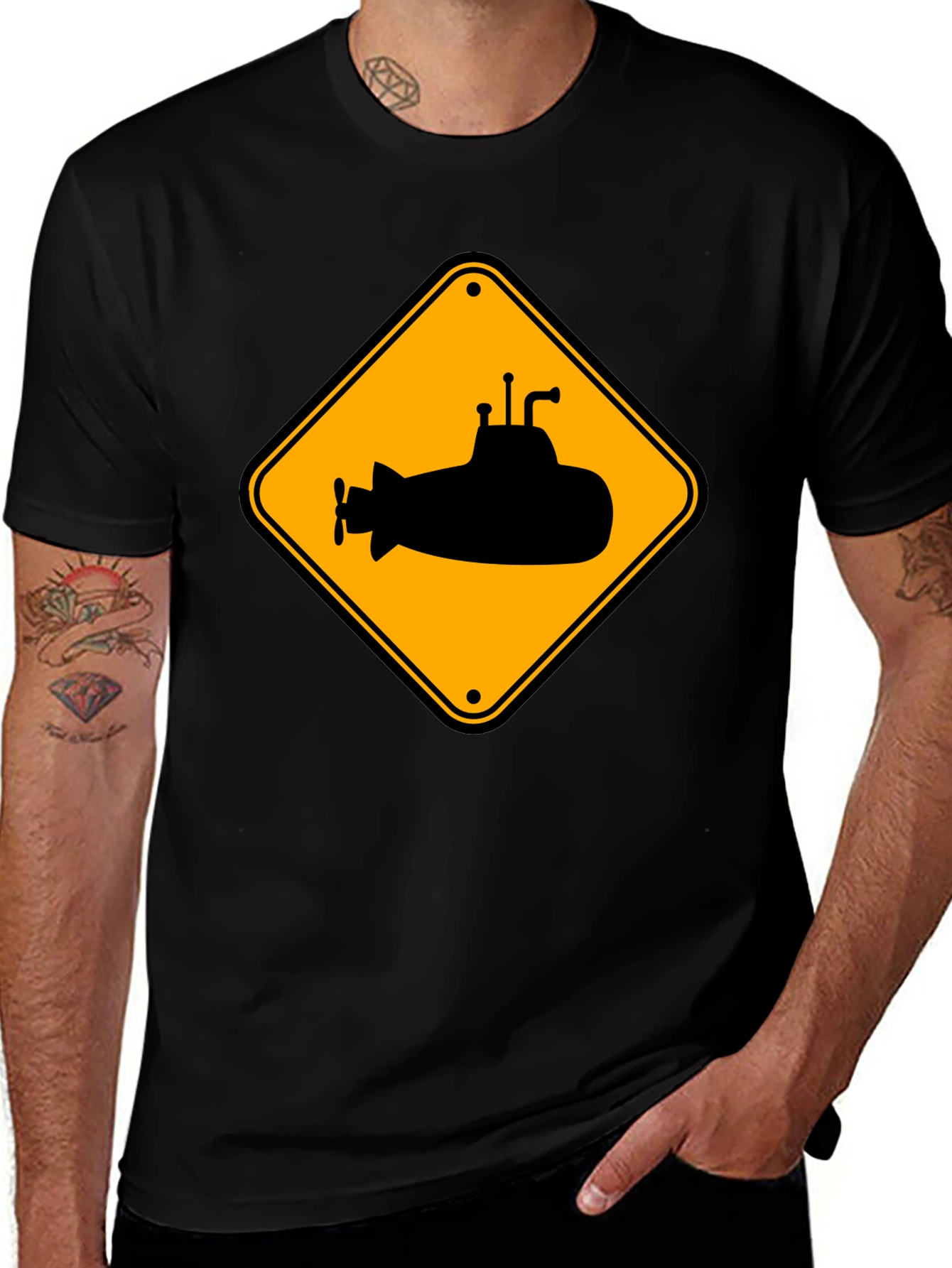 Submarine Crossing T-Shirt - Novelty Graphic Tee