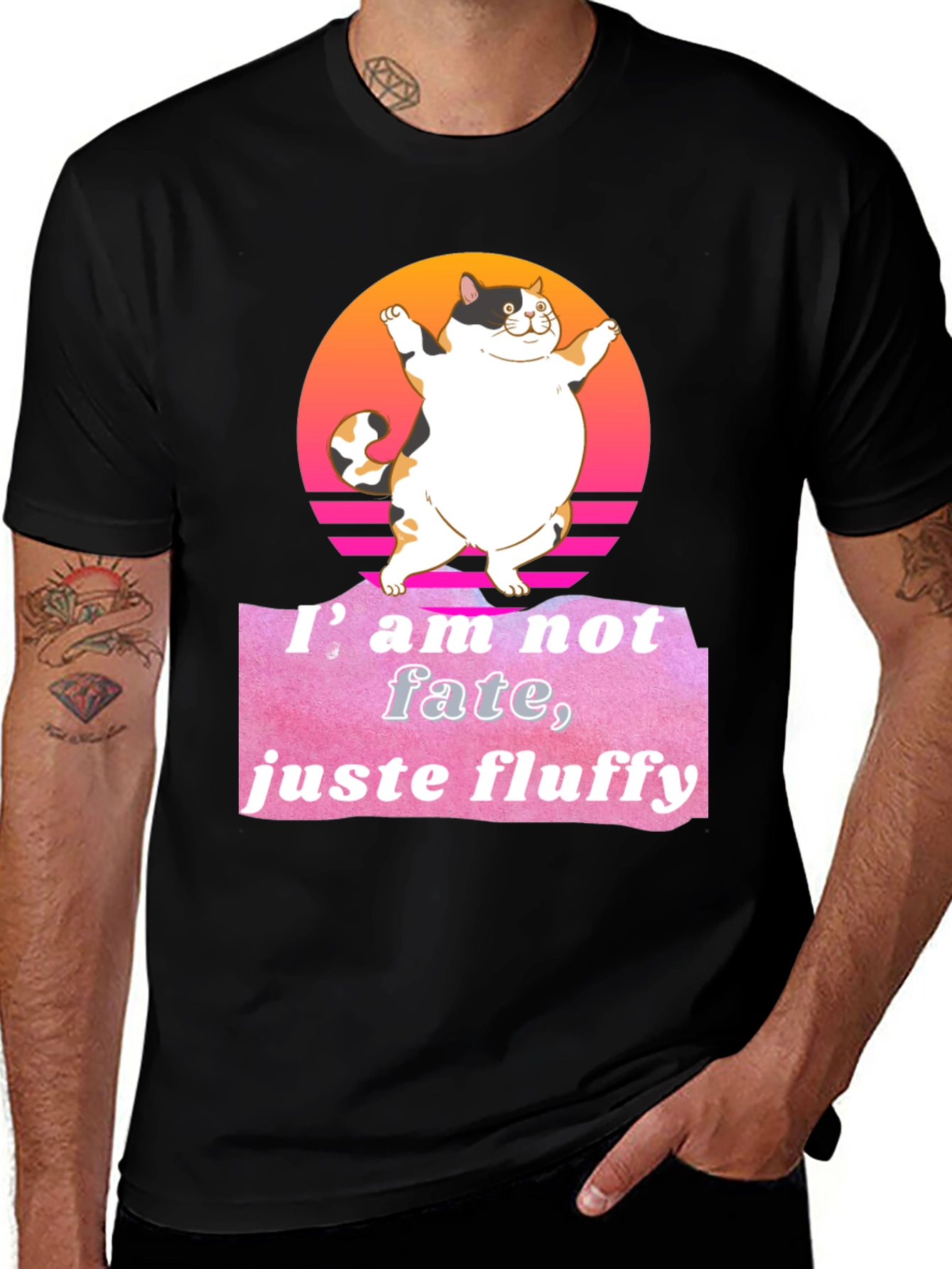 Variant 26 of Funny Cat T-Shirt - I'm Not Fate, Just Fluffy!