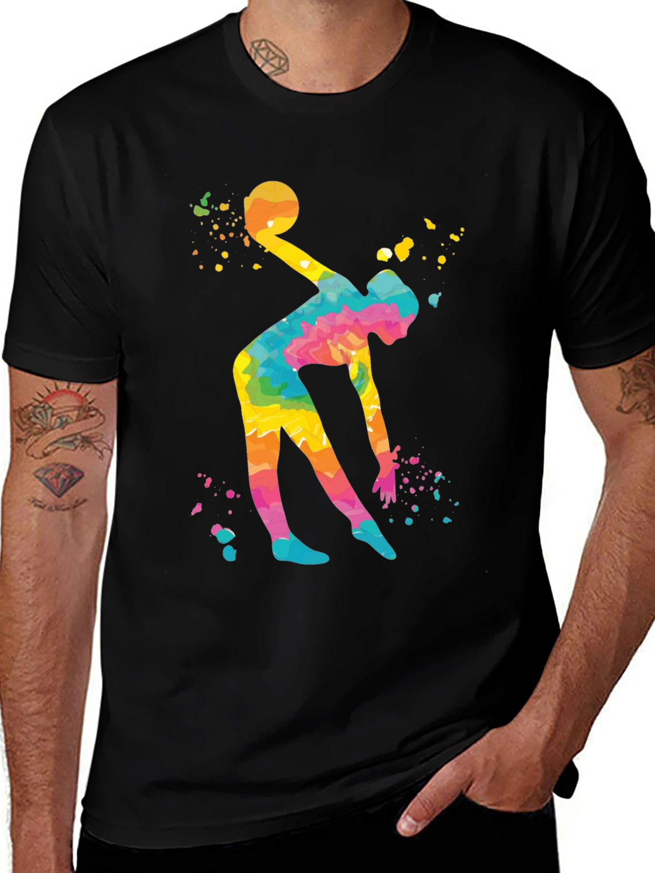 Tie-Dye Gymnast Graphic Tee - Soft Cotton Shirt