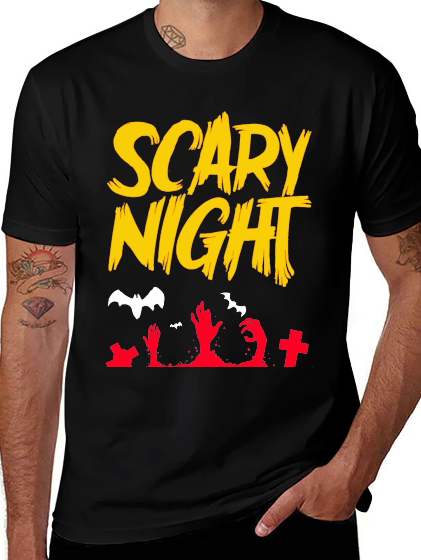 Scary Night Halloween Graphic Tee