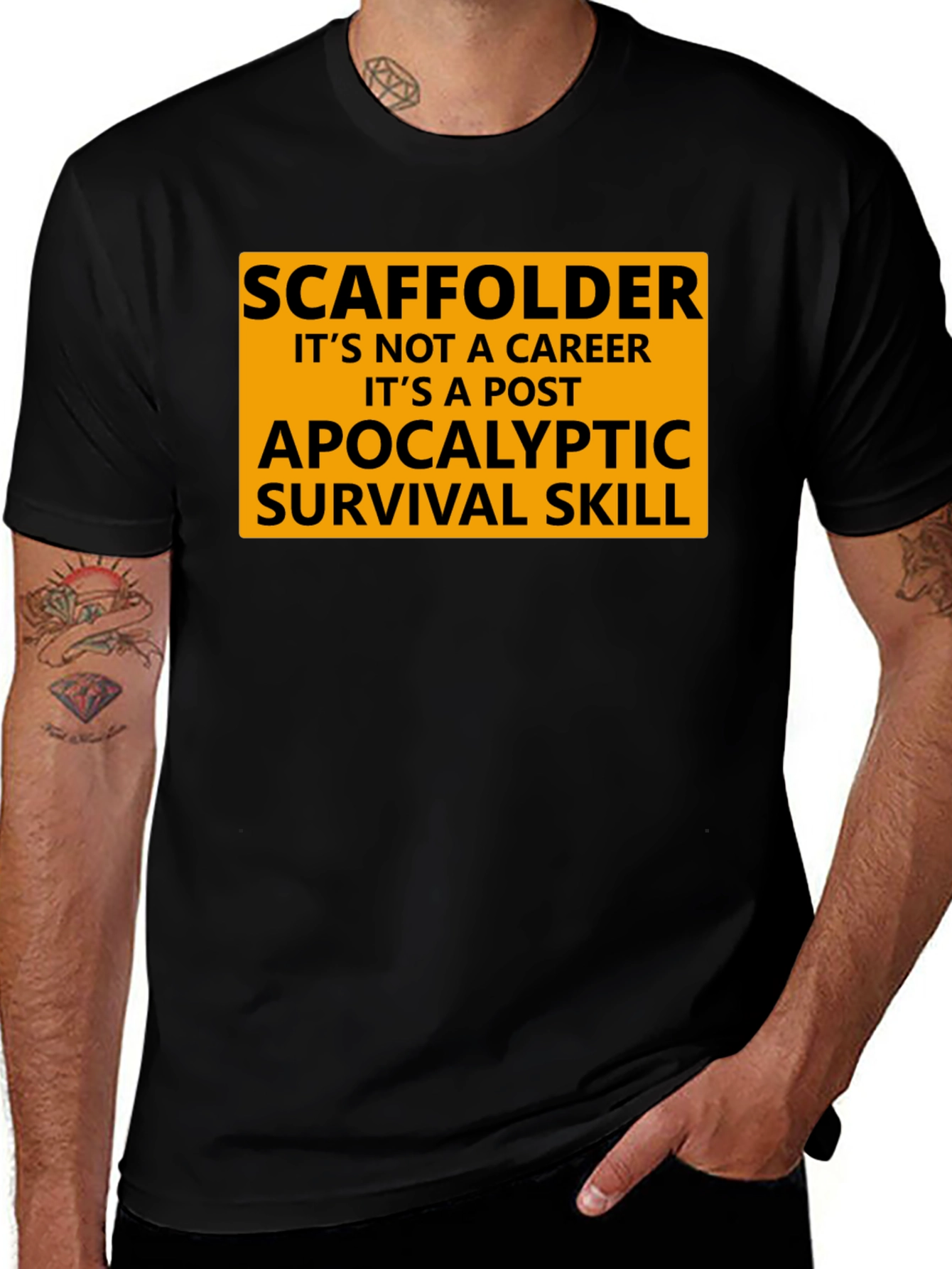 Variant 3 of Scaffolder Survival Skill Graphic Tee