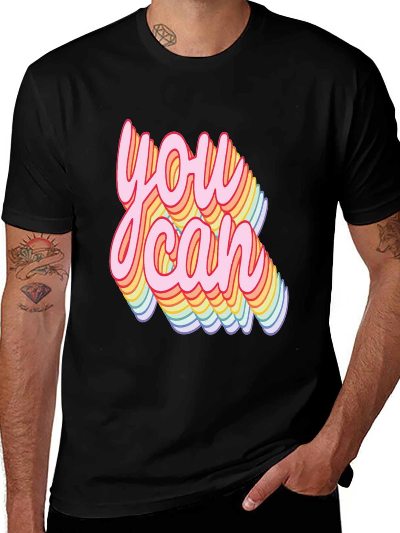 Variant 27 of You Can Rainbow Text T-Shirt