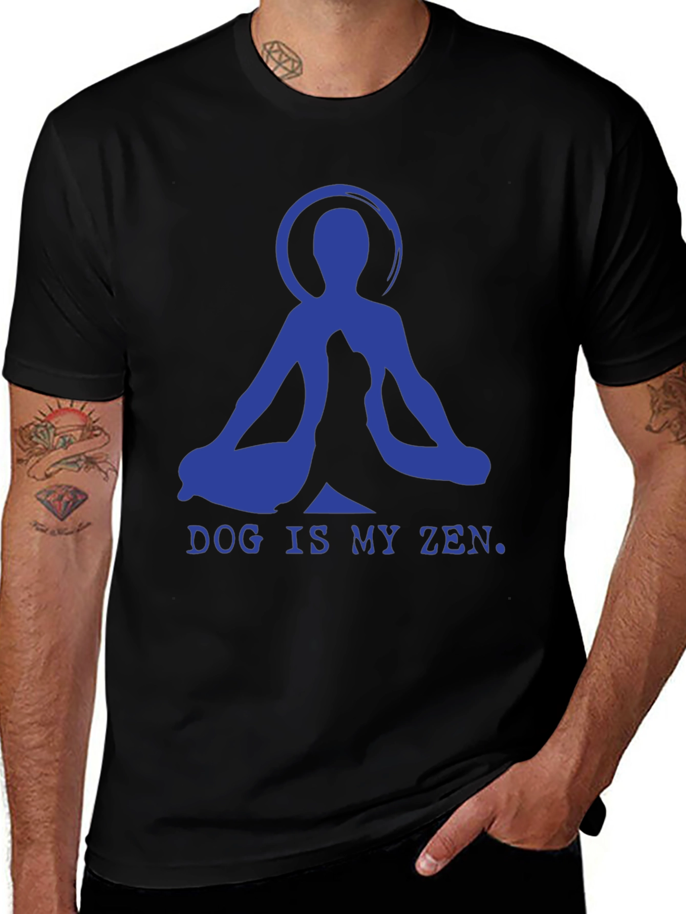 Variant 23 of Dog Is My Zen Black T-Shirt