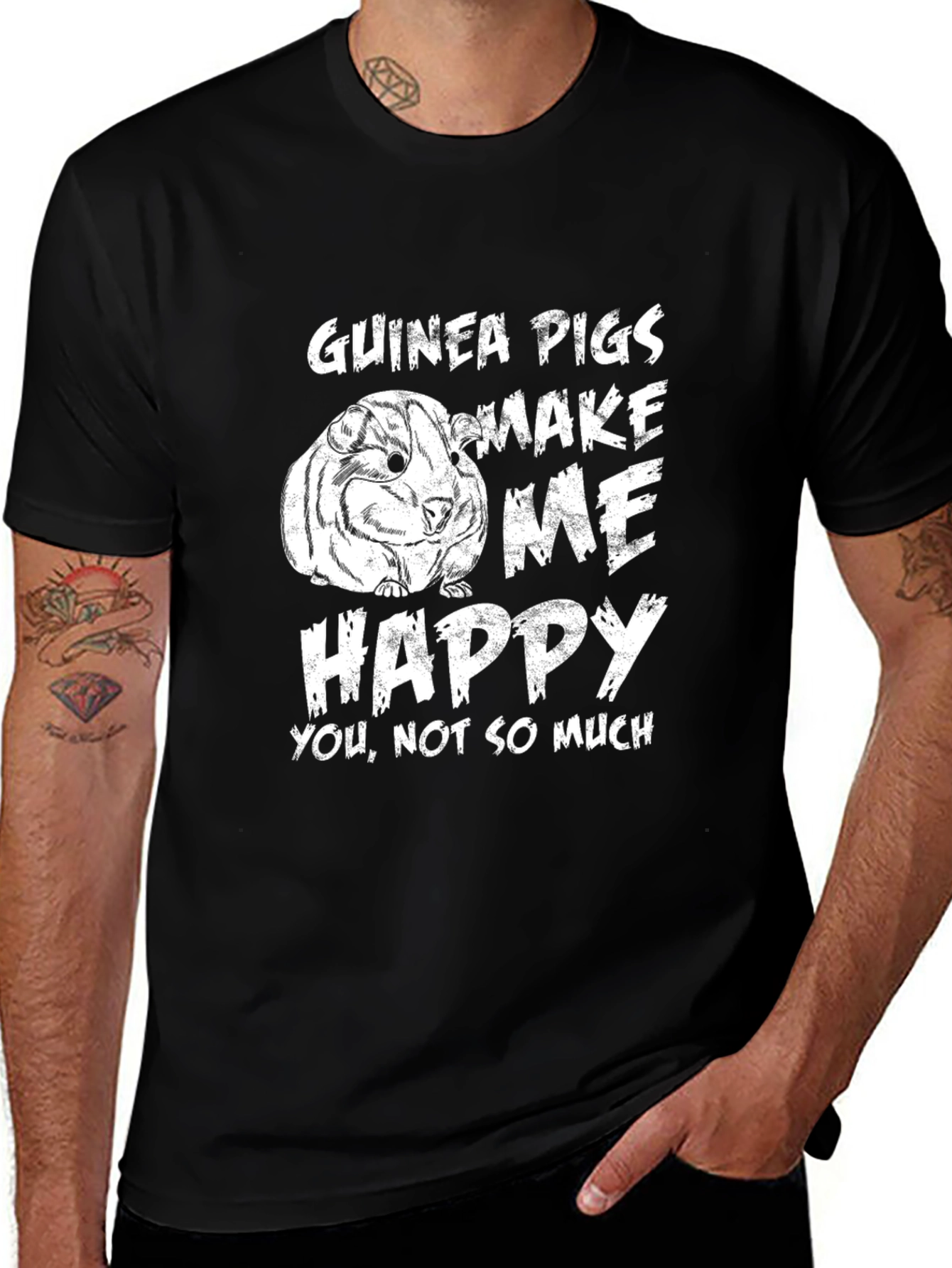 Variant 24 of Guinea Pig T-Shirt: Makes Me Happy!