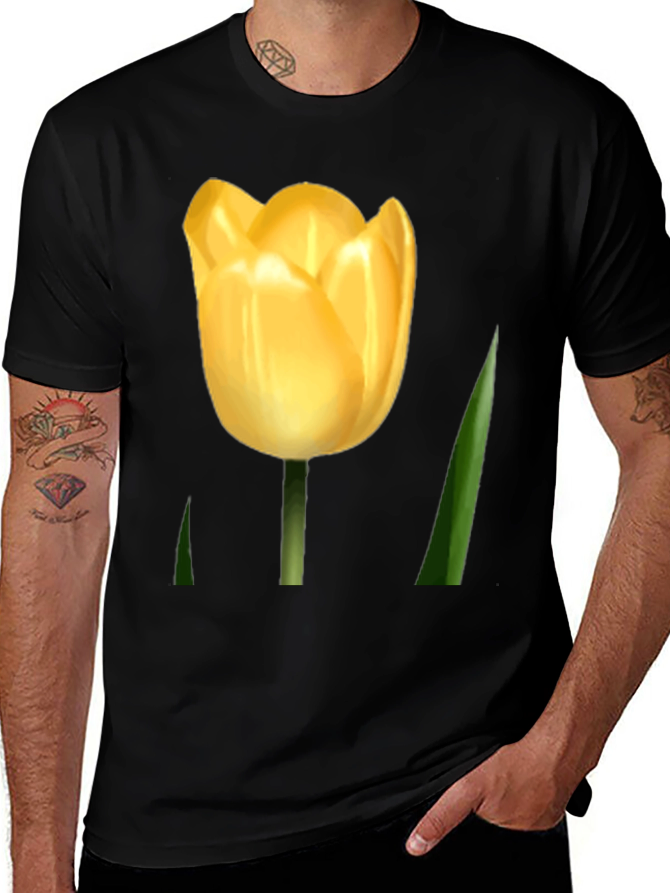 Tulip Graphic Tee - Stylish Floral T-Shirt