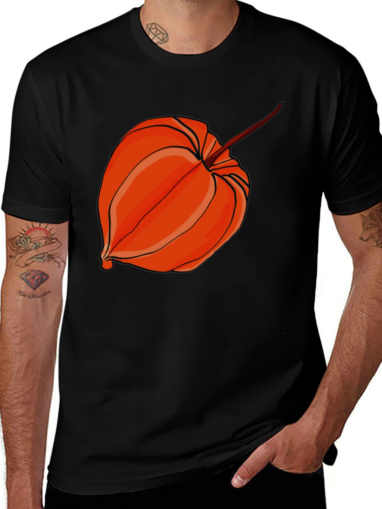 Variant 24 of Unique Physalis Lantern Fruit Graphic T-Shirt