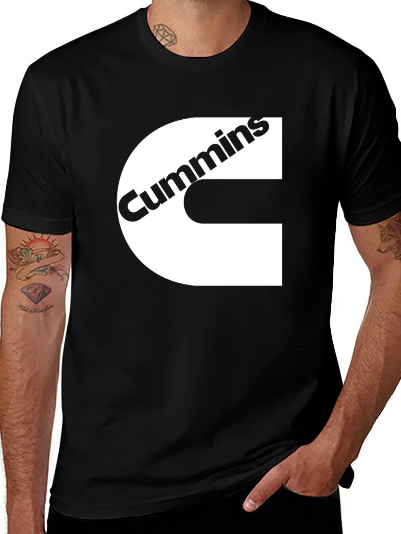 Cummins Logo Black T-Shirt - Diesel Engine Fan Apparel