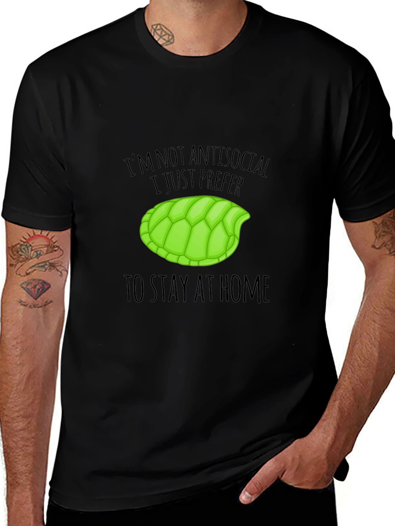 Introvert Turtle Shell T-Shirt - Prefer Staying Home