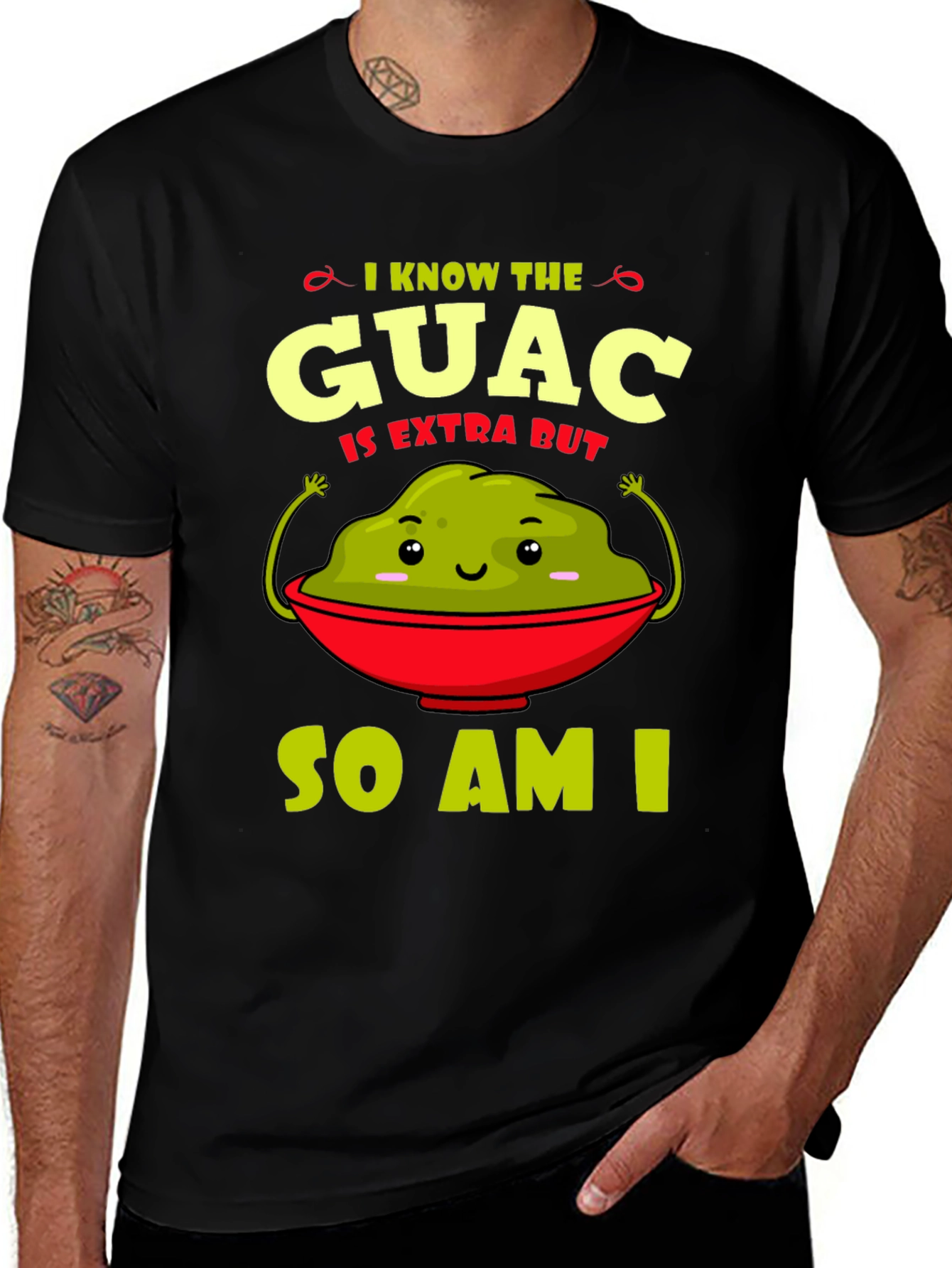 Variant 5 of Guac Is Extra Graphic Tee - Funny Avocado T-Shirt