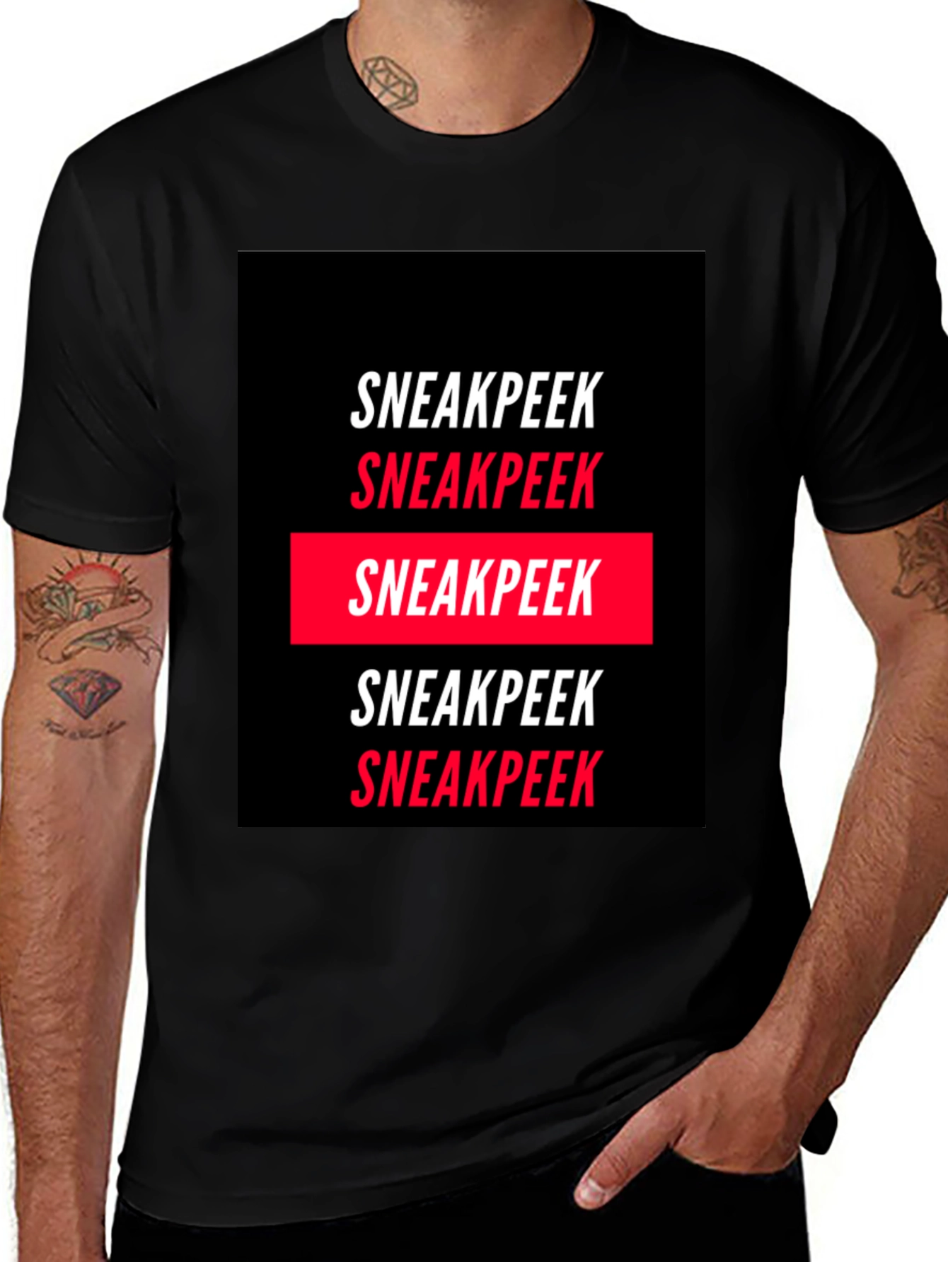 Variant 16 of Sneakpeek Graphic Tee - Bold Streetwear Style