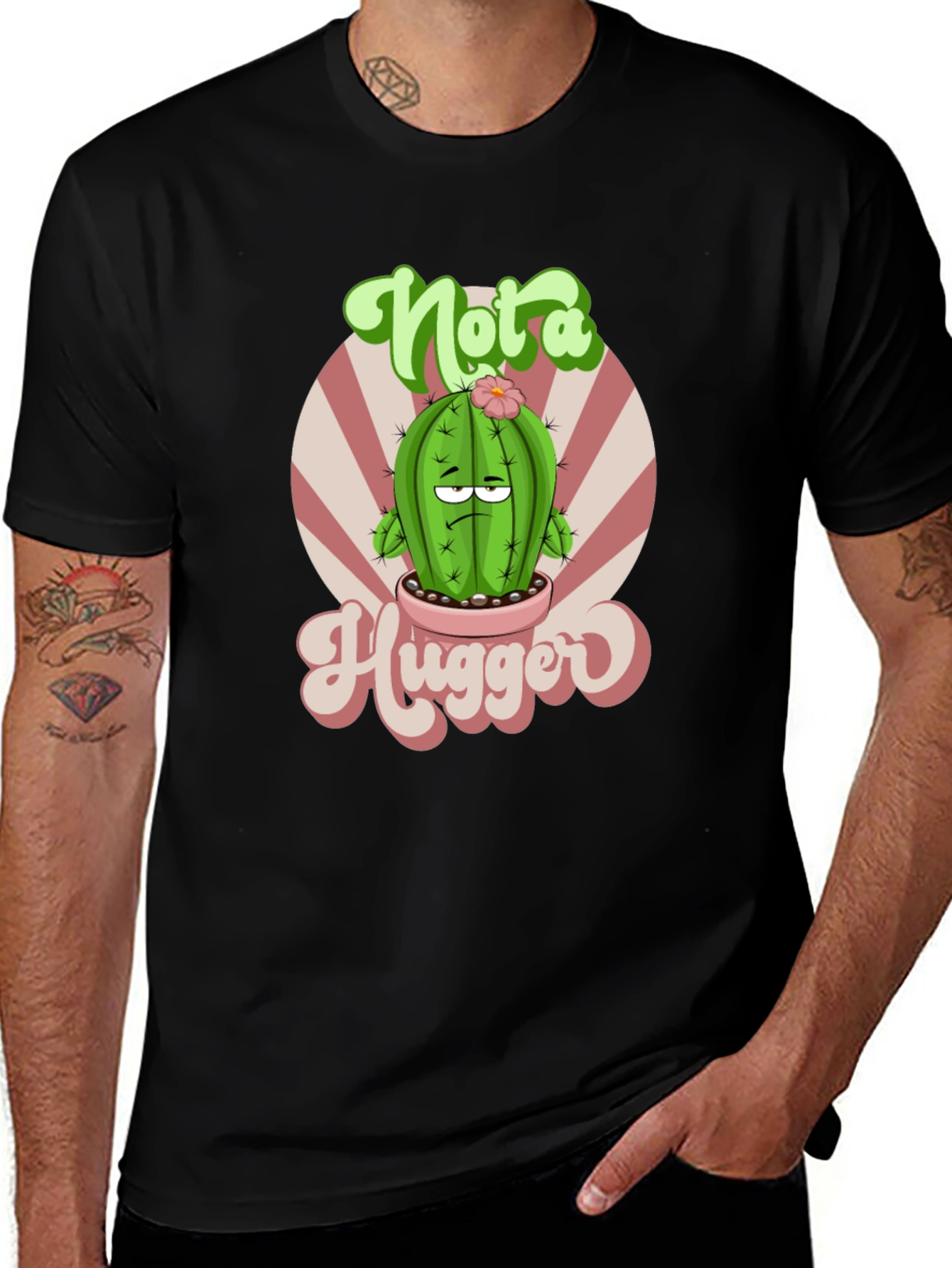 Variant 26 of Not a Hugger Cactus Graphic T-Shirt
