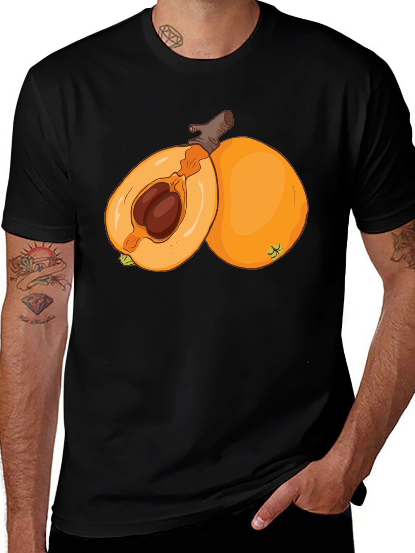 Variant 17 of Loquat Fruit Graphic Tee - Unique Design, Comfortable Fit
