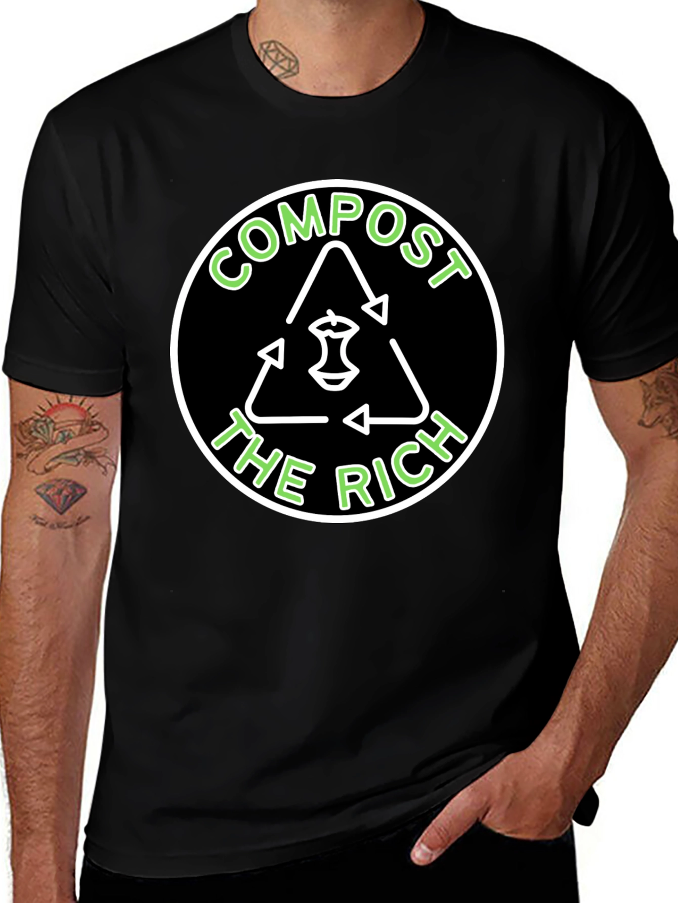 Variant 10 of Compost The Rich T-Shirt - Eco-Friendly Activism