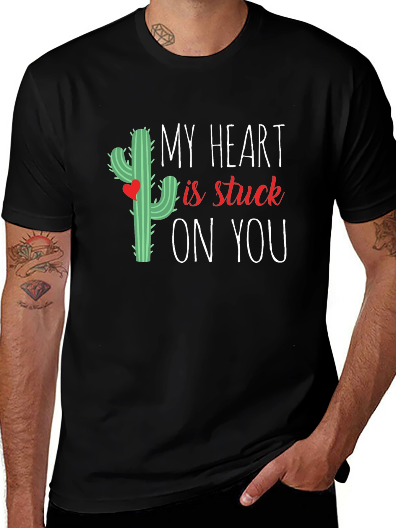 Variant 12 of My Heart is Stuck on You Cactus T-Shirt
