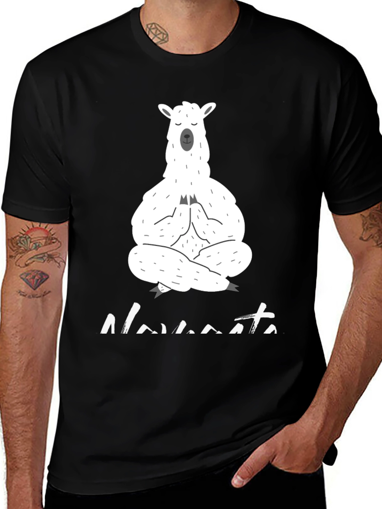 Variant 30 of Meditating Llama T-Shirt - "Namaste"