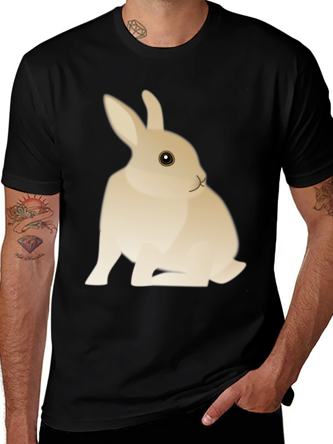 Variant 16 of Rabbit Graphic T-Shirt - Casual Unisex Tee