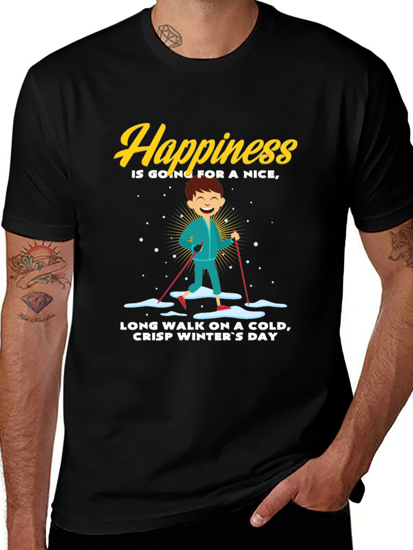 Variant 16 of Happiness Winter Walk Graphic Tee