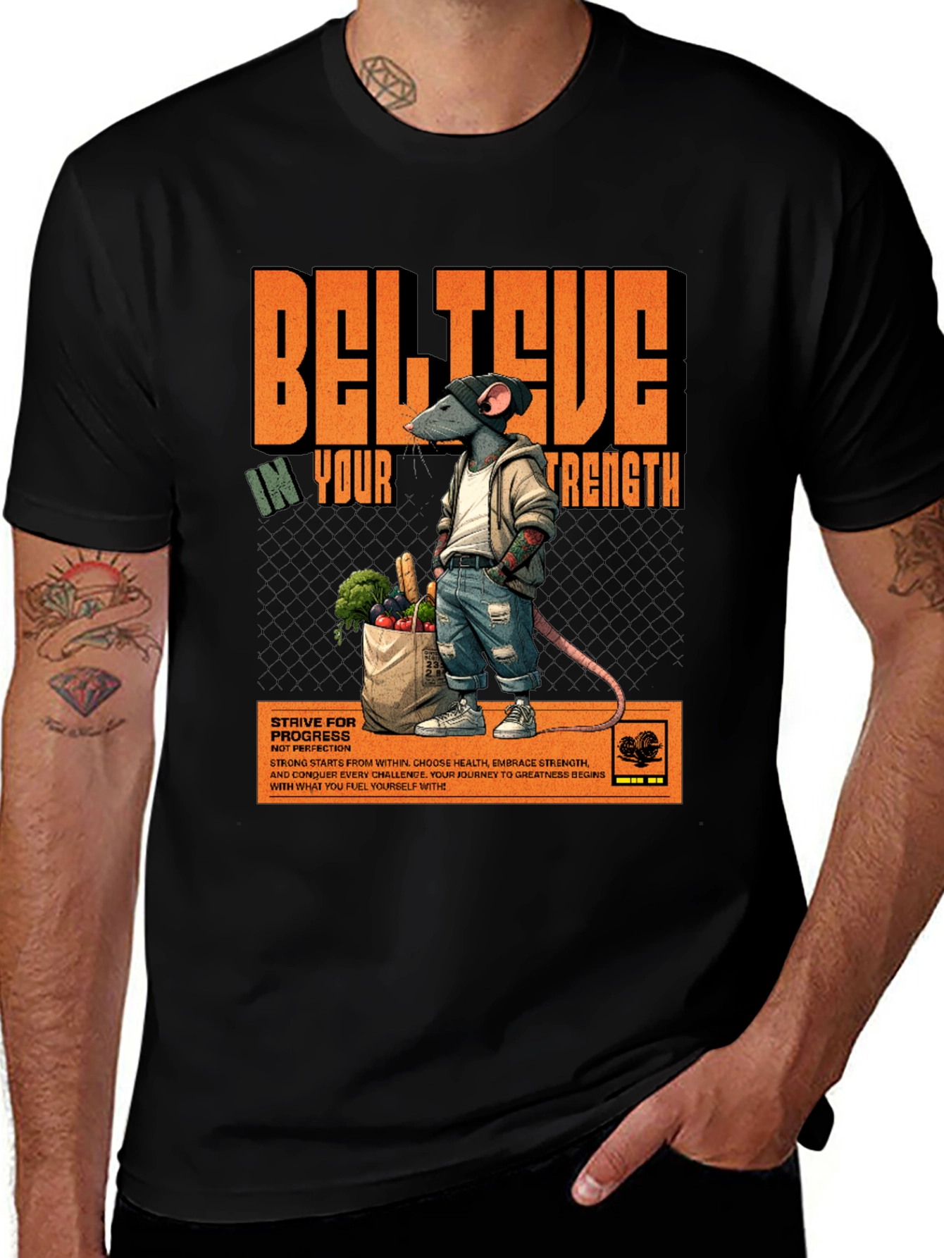 Believe In Your Strength Black T-Shirt