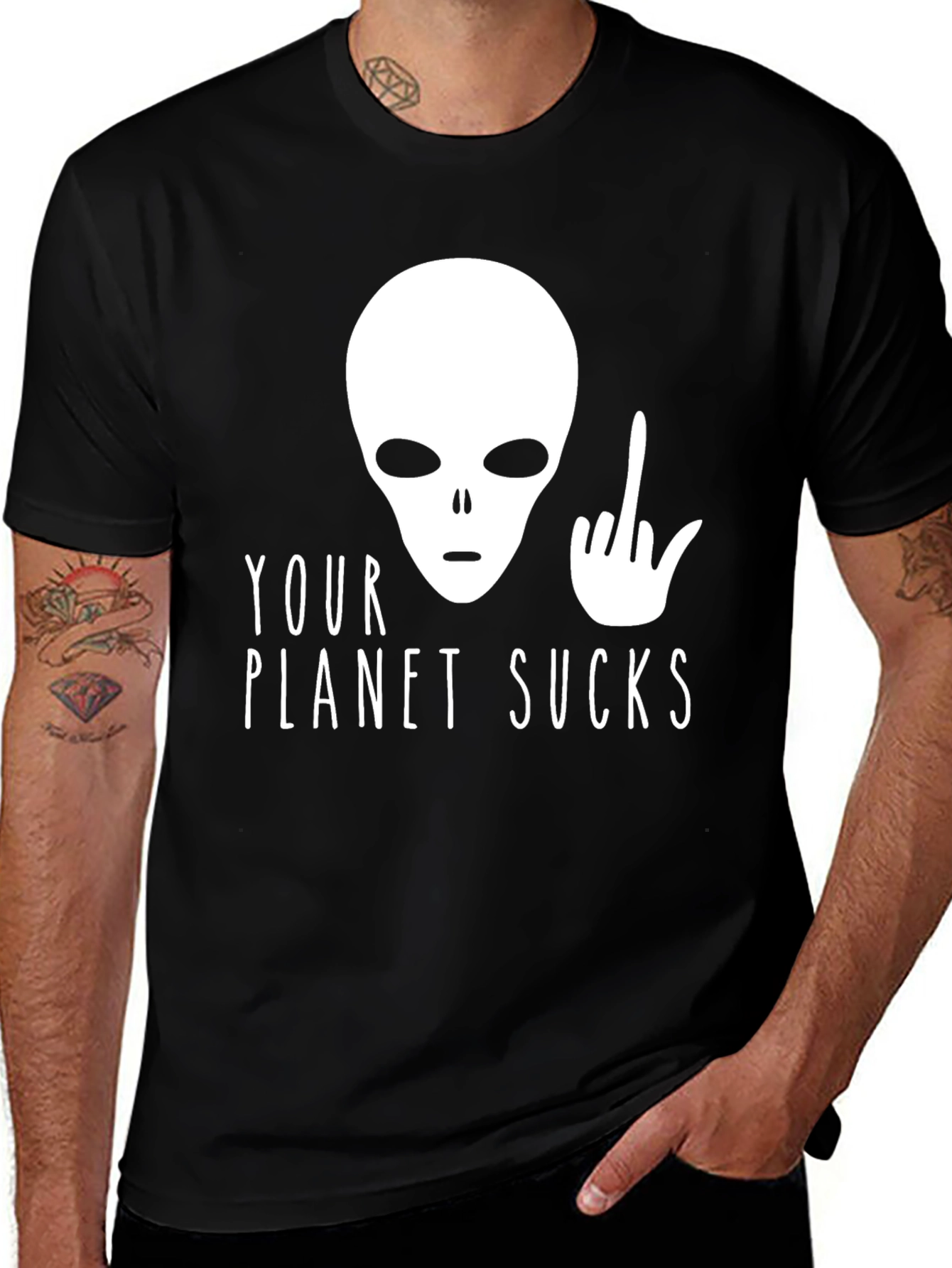 Variant 26 of Your Planet Sucks Alien T-Shirt