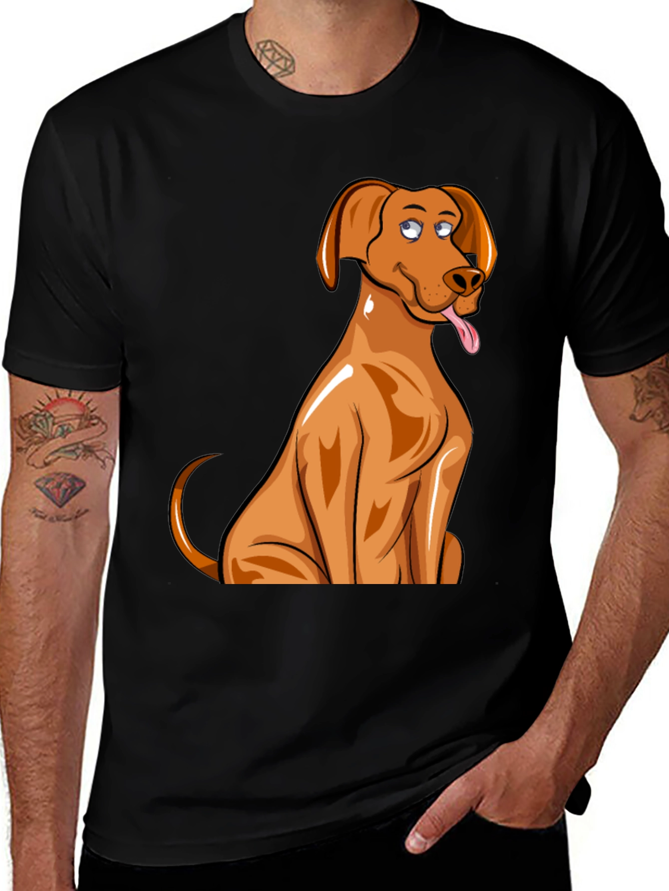 Variant 14 of Dog Graphic T-Shirt: Funny Cartoon Vizsla Breed Tee