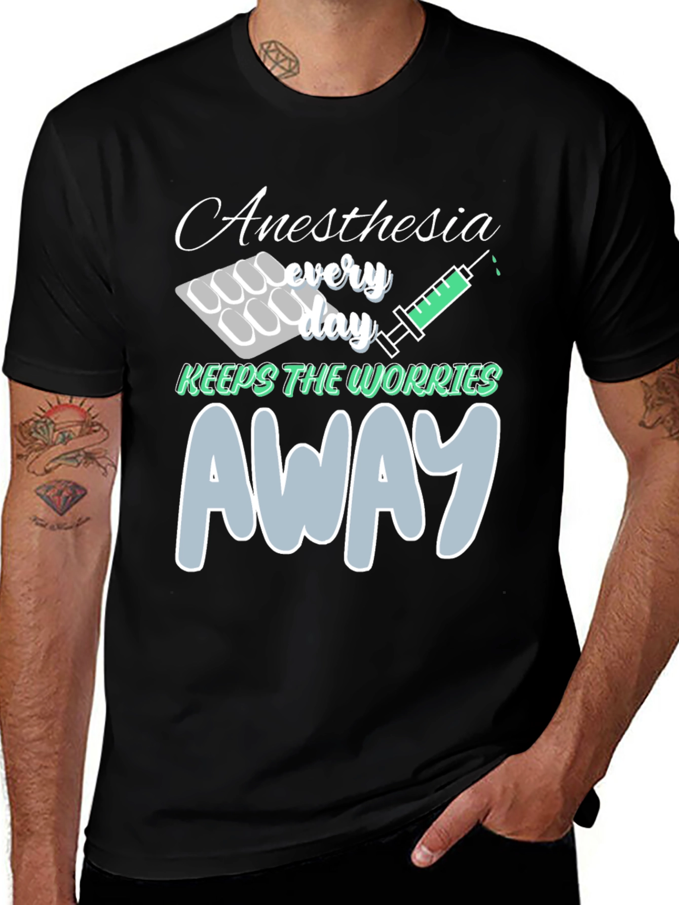 Variant 15 of Anesthesia Away Funny T-Shirt