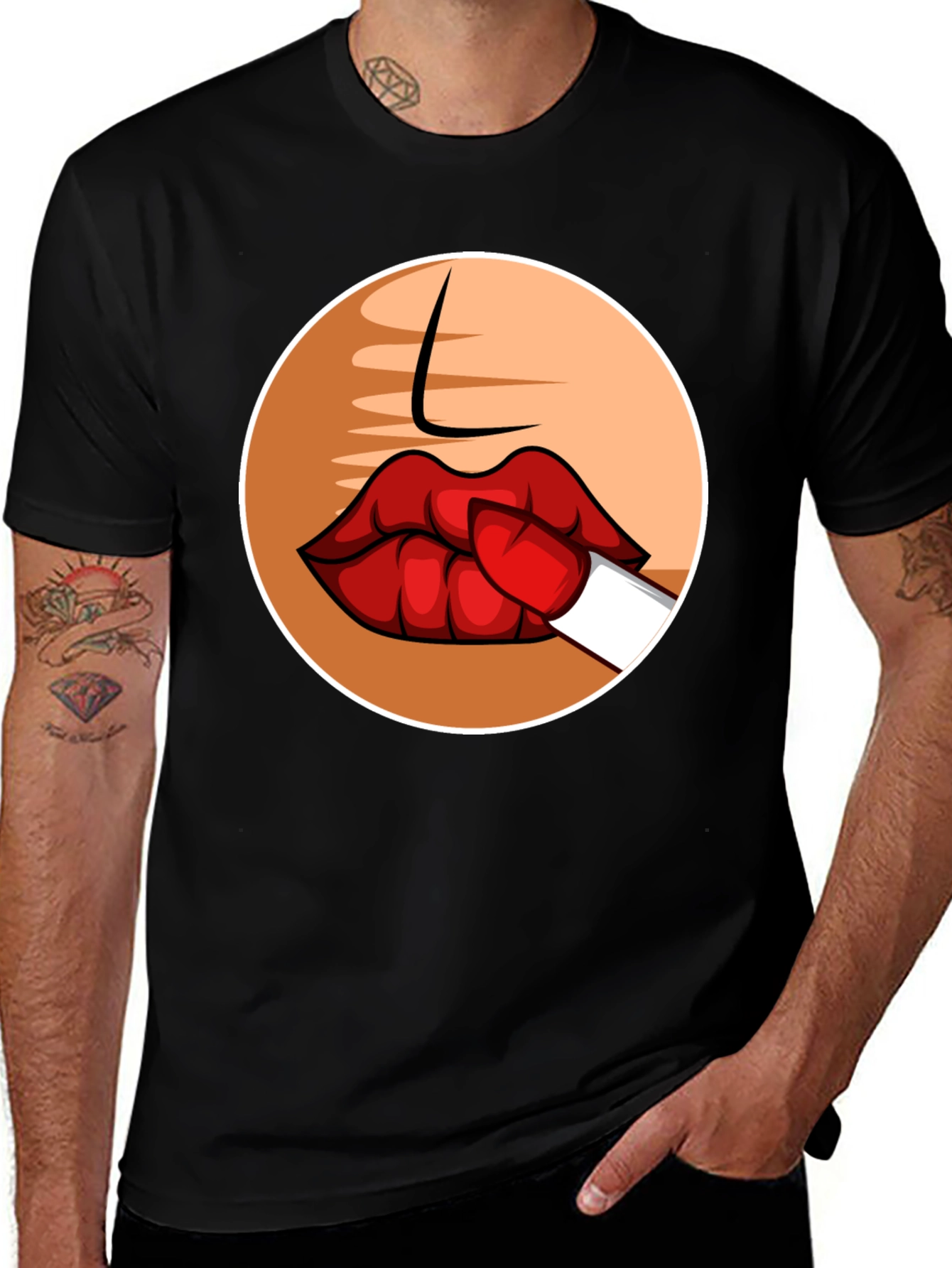 Variant 19 of Lipstick Kiss Graphic Tee - Bold & Unique!