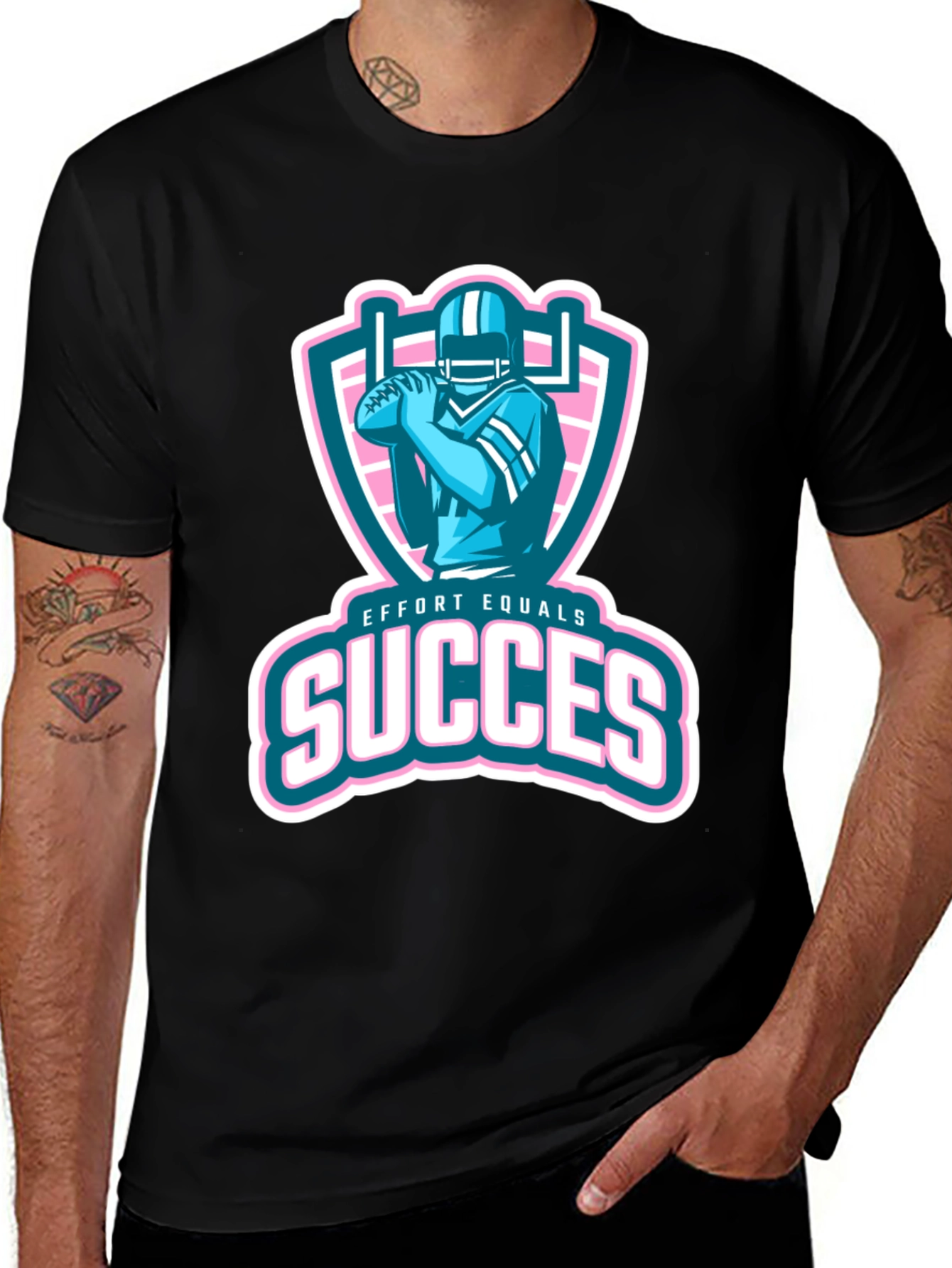 Effort Equals Success Football Graphic Tee