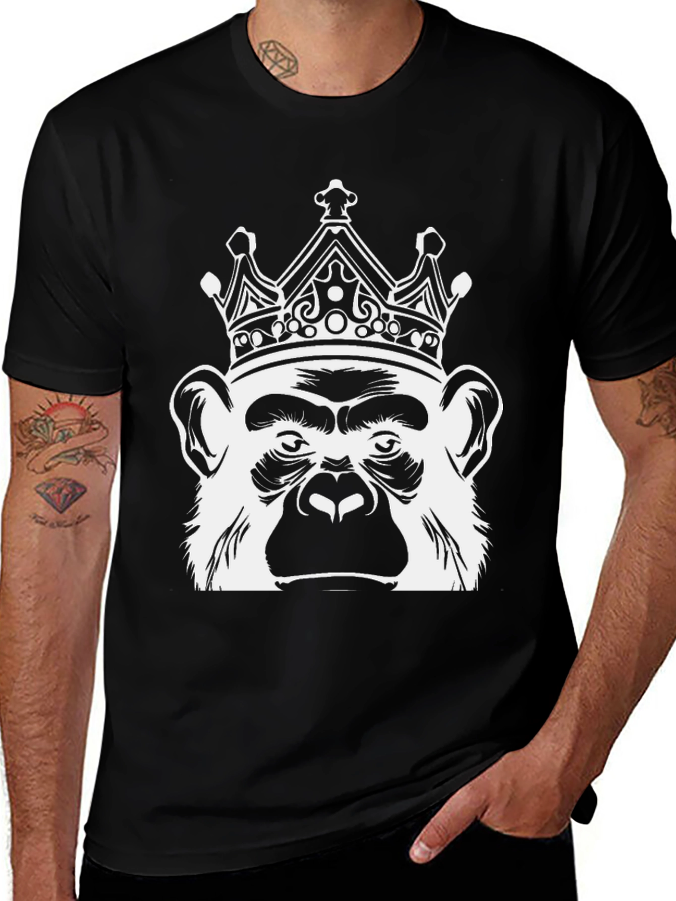 Variant 19 of King Ape Graphic Tee - Black Cotton T-Shirt