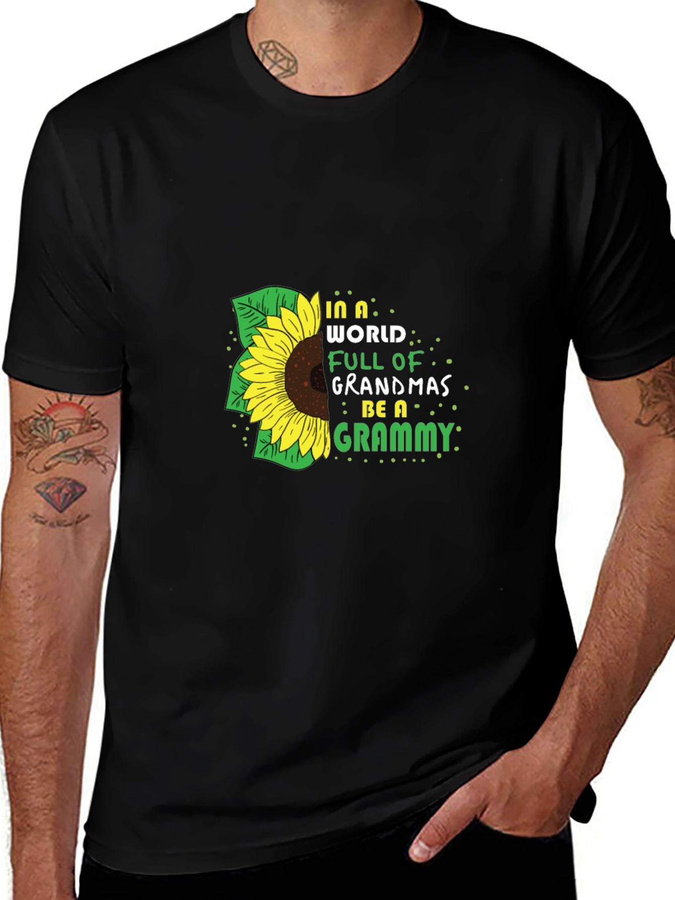 Variant 20 of Be a Grammy Sunflower Graphic T-Shirt