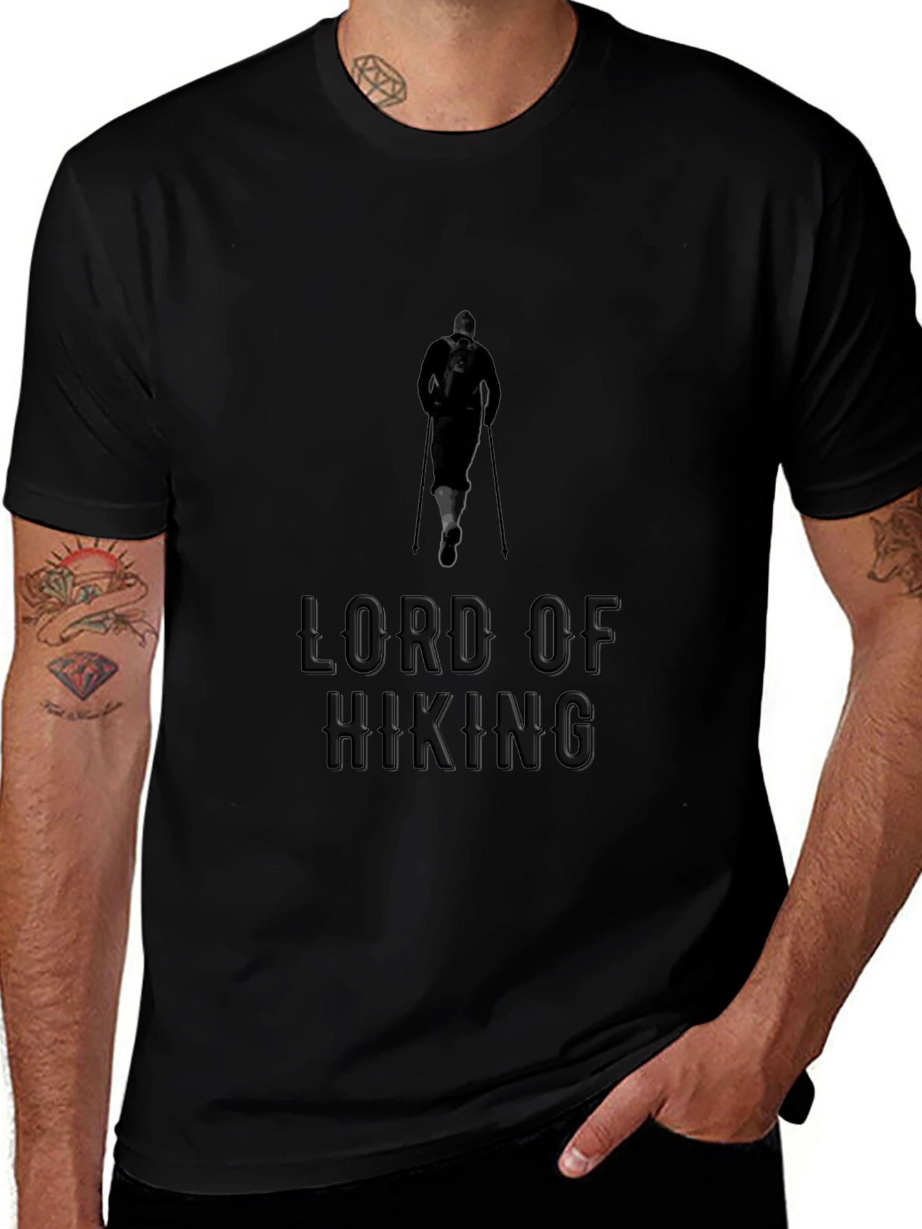 Variant 29 of Lord Of Hiking Black T-Shirt, Outdoor Adventure Apparel