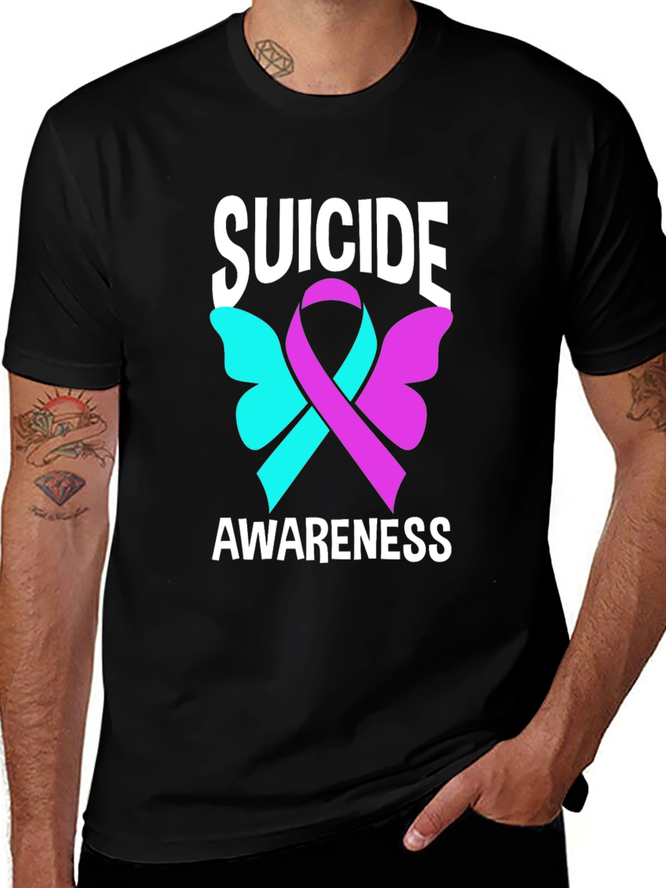 Variant 5 of Suicide Awareness Ribbon Graphic T-Shirt