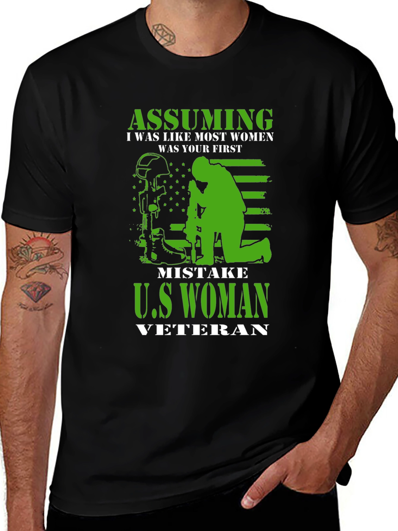 Variant 12 of U.S Woman Veteran Graphic T-Shirt